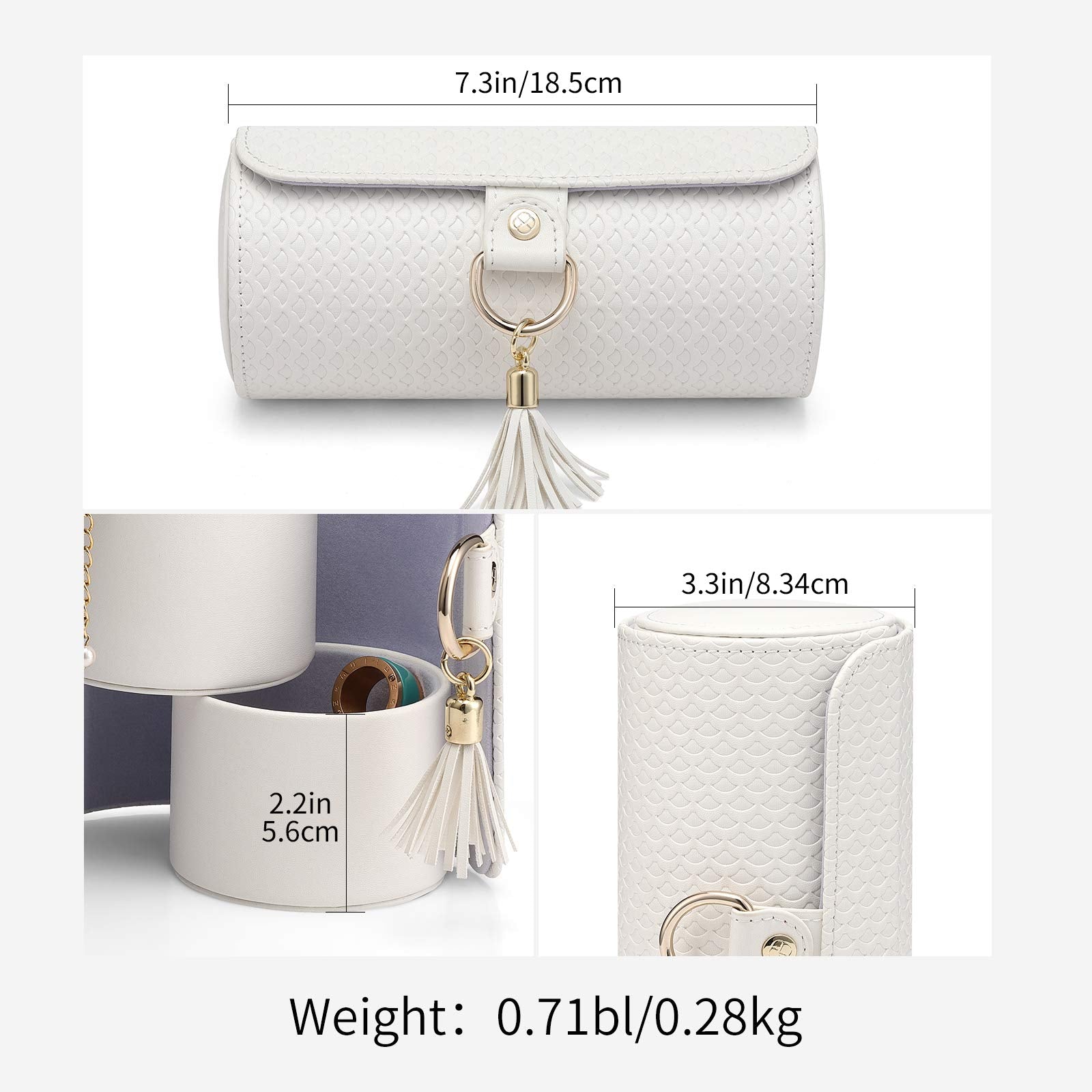 VLANDO Gifts 2026 for Women, Girl - Travel Jewelry Oragnizer, 3-Layer Jewelry Storage Box, Travel Essential Accessories for Women, Birthday Gifts for Couples Mom Friends - Grey