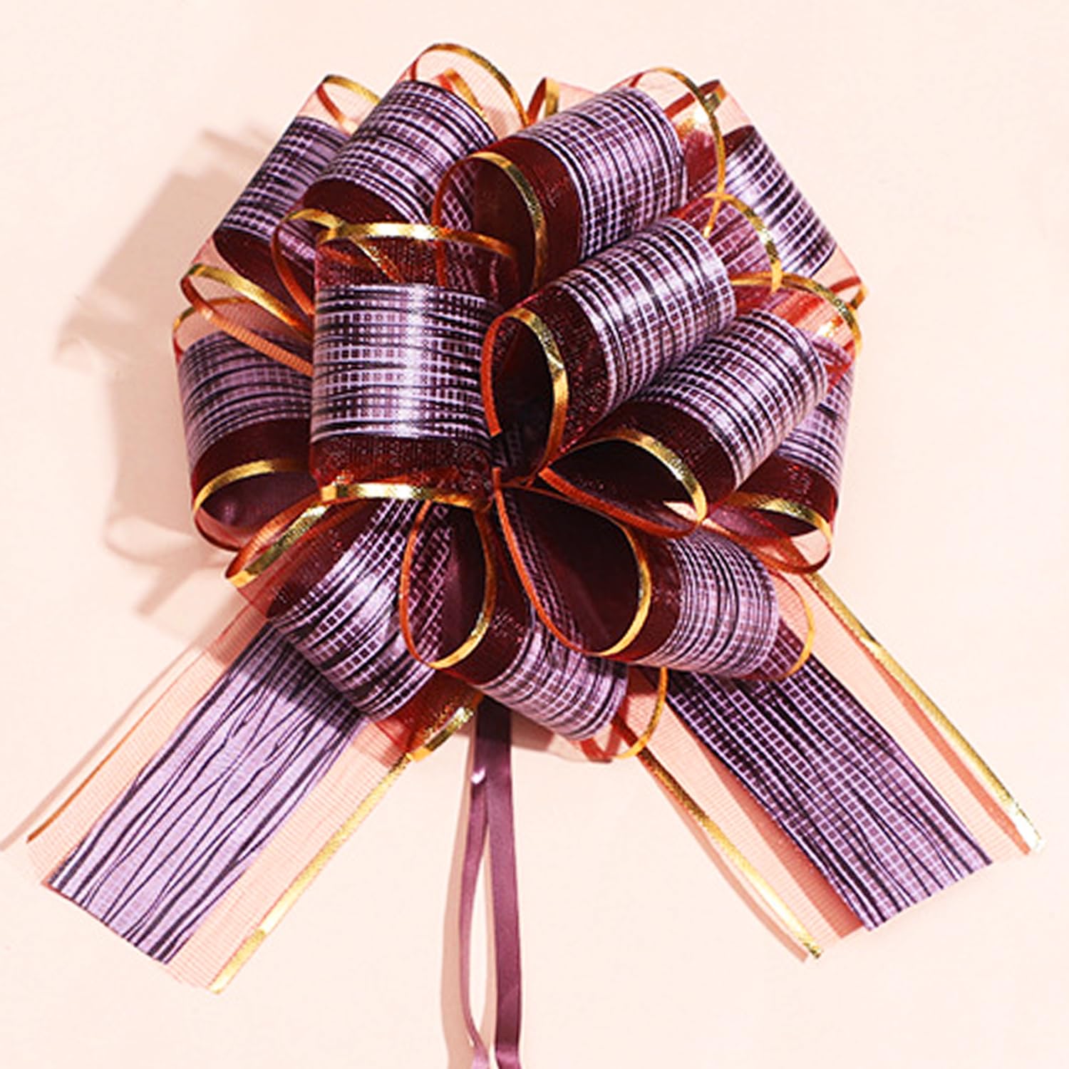 6 PCS Large Pull Bows, Gift Wrapping Bows, Gift Wrapping Ribbon Pull Bows Gift Bows for Wedding, Birthday, Christmas, Valentine's Day, Gift Baskets, Party, Presents Decor, Holiday Decor (Blue)