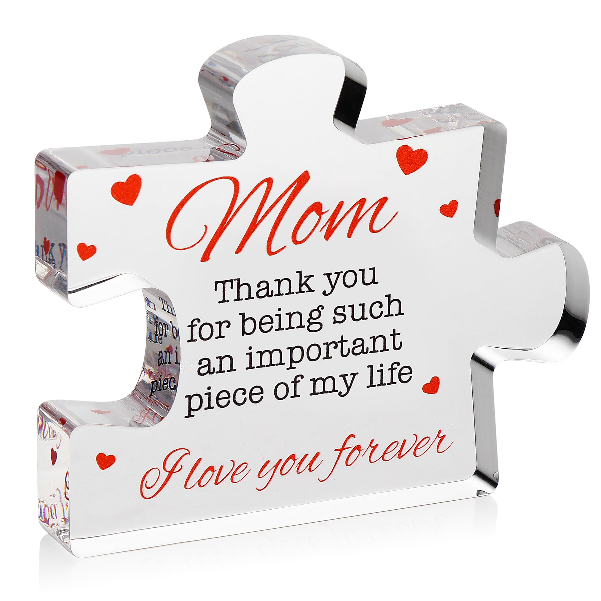 Engraved Acrylic Block Puzzle - Sentimental Gift for Her - Valentine's Day & Fiance Birthday Gift