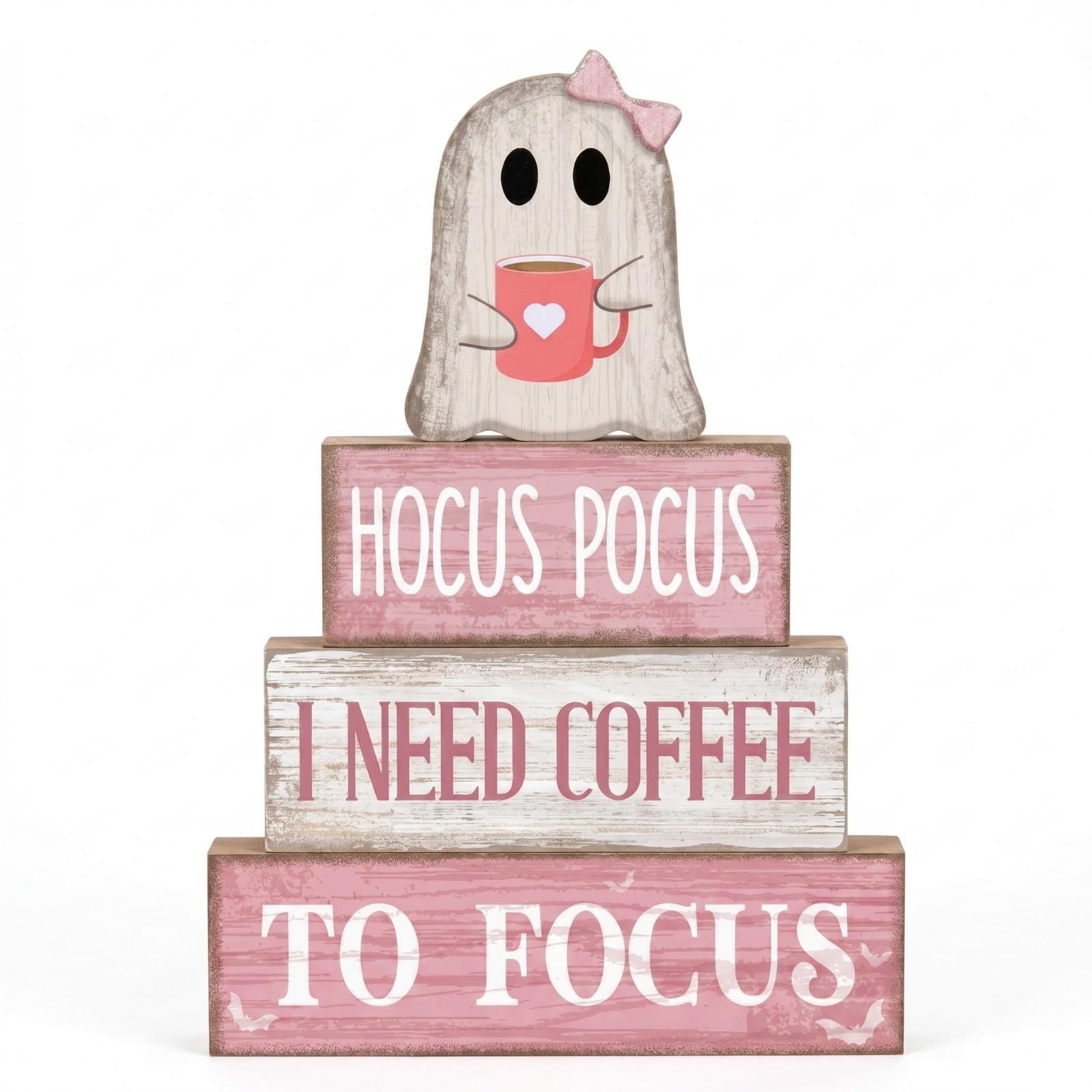 Moucuny 4 Pcs Christmas Table Decor Wooden Hot Cocoa Decoration Christmas Centerpiece Winter Tiered Tray Decor Decorative Red Hot Cocoa Block Signs Gift Farmhouse Xmas Decoration for Home Kitchen