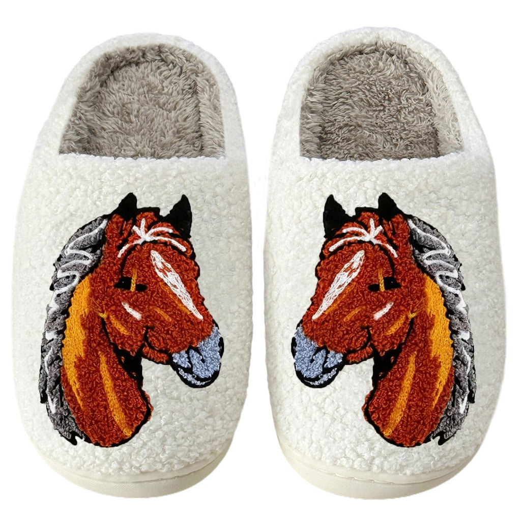Cute Animal Slippers for Women Men Winter Fluffy Warm House Slippers Soft Plush Indoor outdoor Shoes