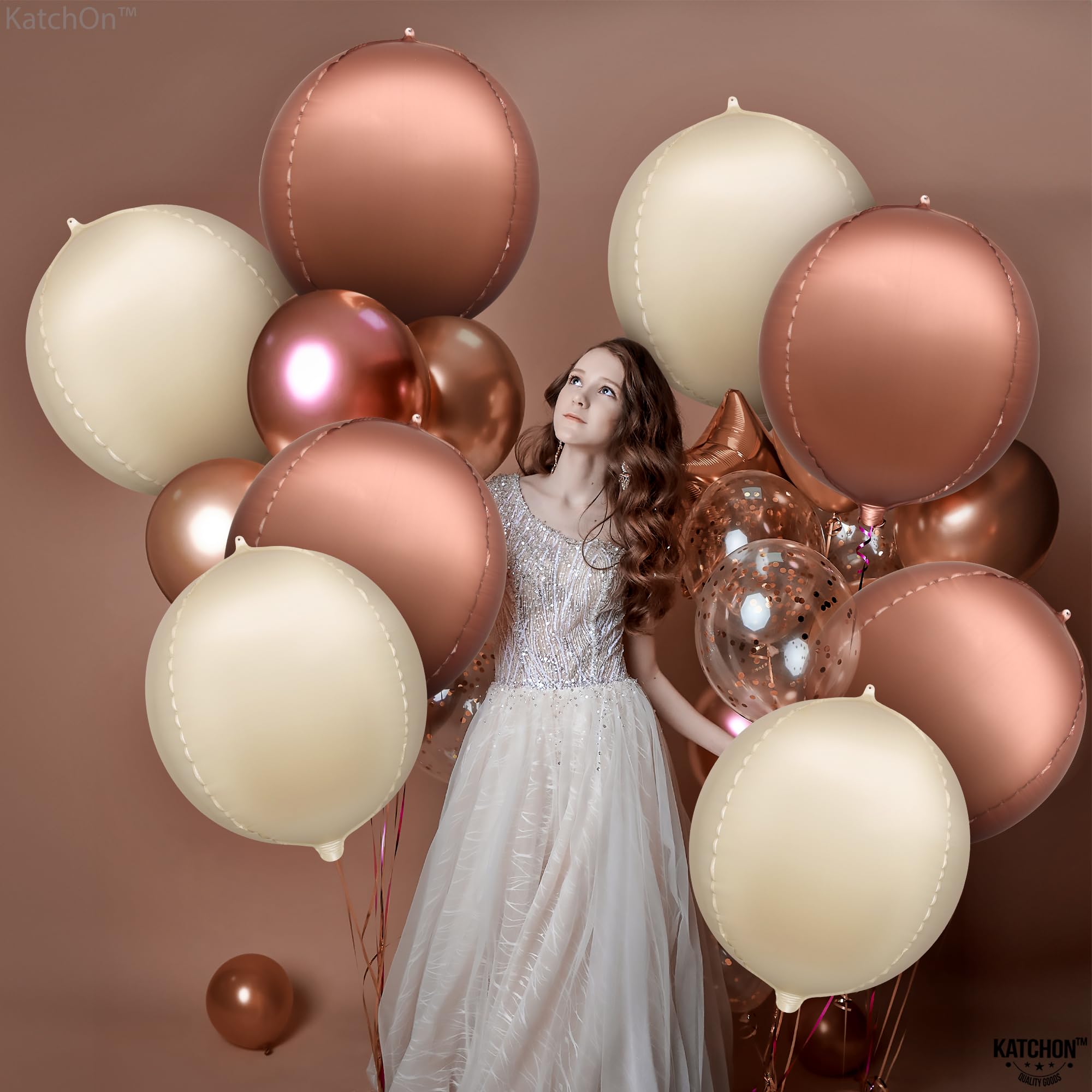 KatchOn, Large Gold Foil Balloons - 22 Inch, Pack of 12 | Gold Balloons for Graduation Decorations 2026 | Mylar Balloons for Anniversary, Wedding, Golden Birthday Party Decorations