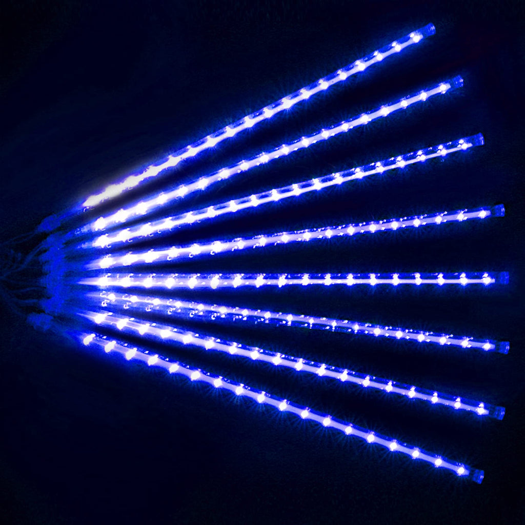 Meteor Outdoor Icicle Lights - 12 Inch, 288 LED, Snow Falling, Connectable, Red & Green, Xmas Wedding Party Tree Decor