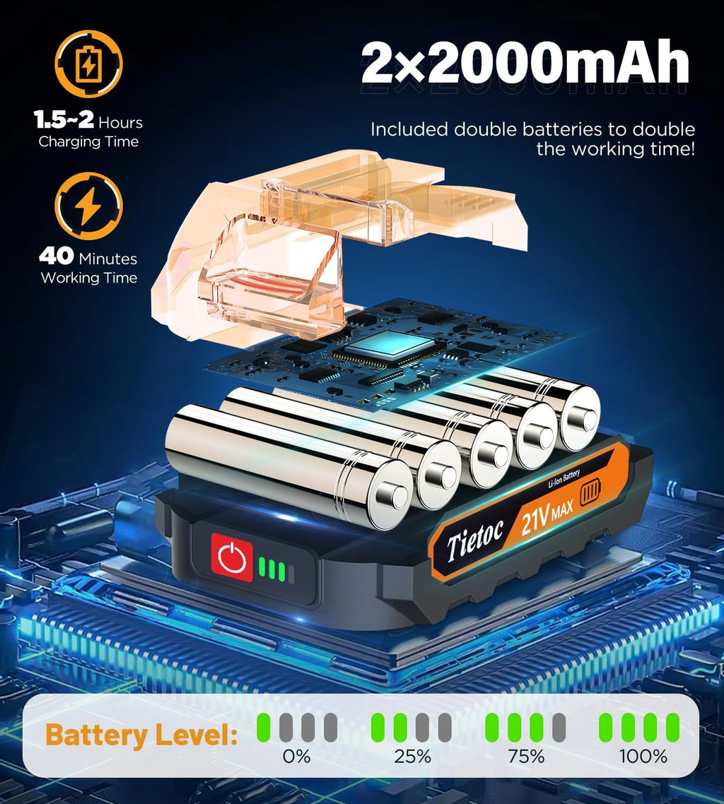 Tietoc Chainsaw 6 Inch Mini Electric Chainsaw Cordless Battery Powered, Hand Held Saw for Wood/Trees Trimming, Tools for Household and Garden, Chain Saw Gift for Men Dad Husband Fathers Gardener 2026