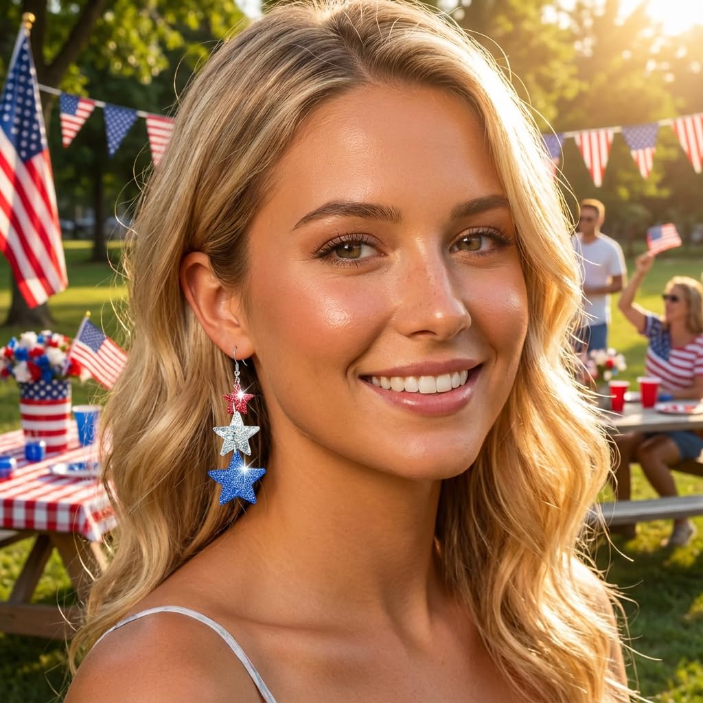 Halloween, Christmas, 4th of July Patriotic Earrings, Holiday Earrings Independence Day Stud Dangle Drop Earrings Hook Fashion Jewelry Gift for Women