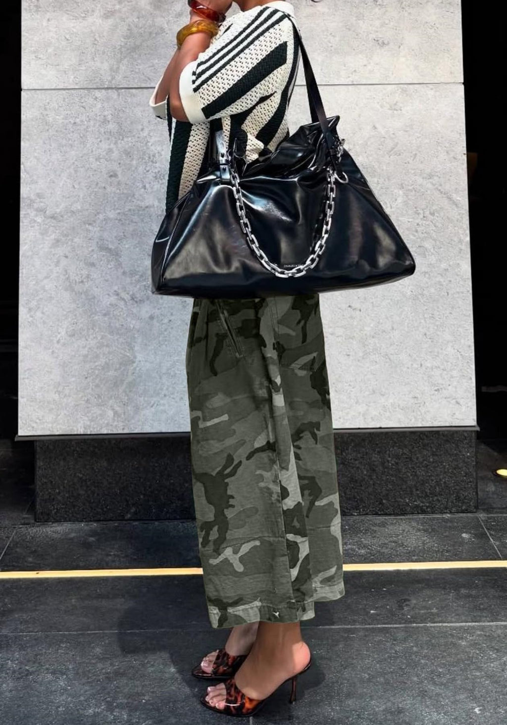 Unybwonn Women Baggy Cargo Jeans Camo Army Fatigue Wide Leg Harem Cropped Denim Pants Plus Size Camouflage Jean Trousers