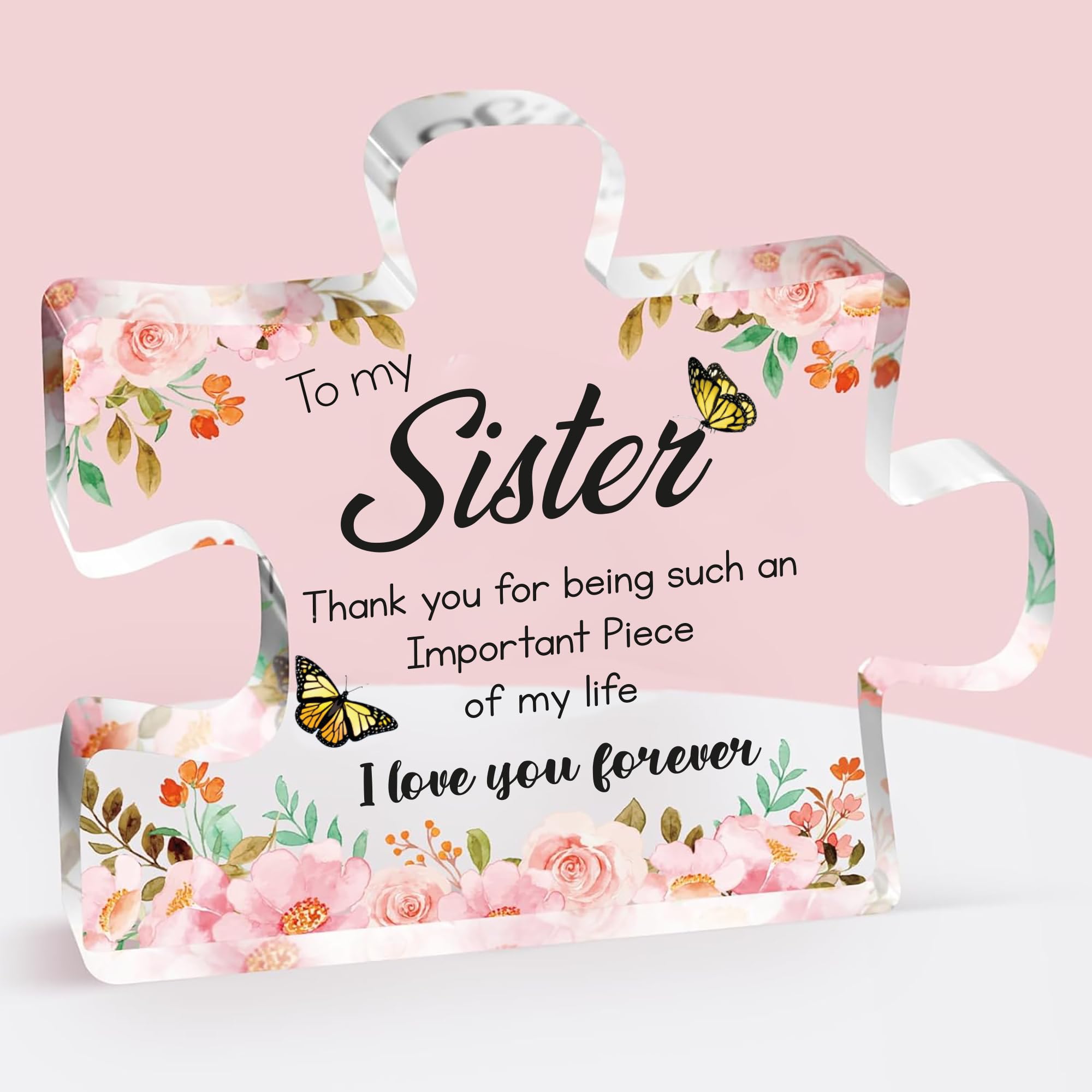 Engraved Acrylic Block Puzzle - Sentimental Gift for Her - Valentine's Day & Fiance Birthday Gift