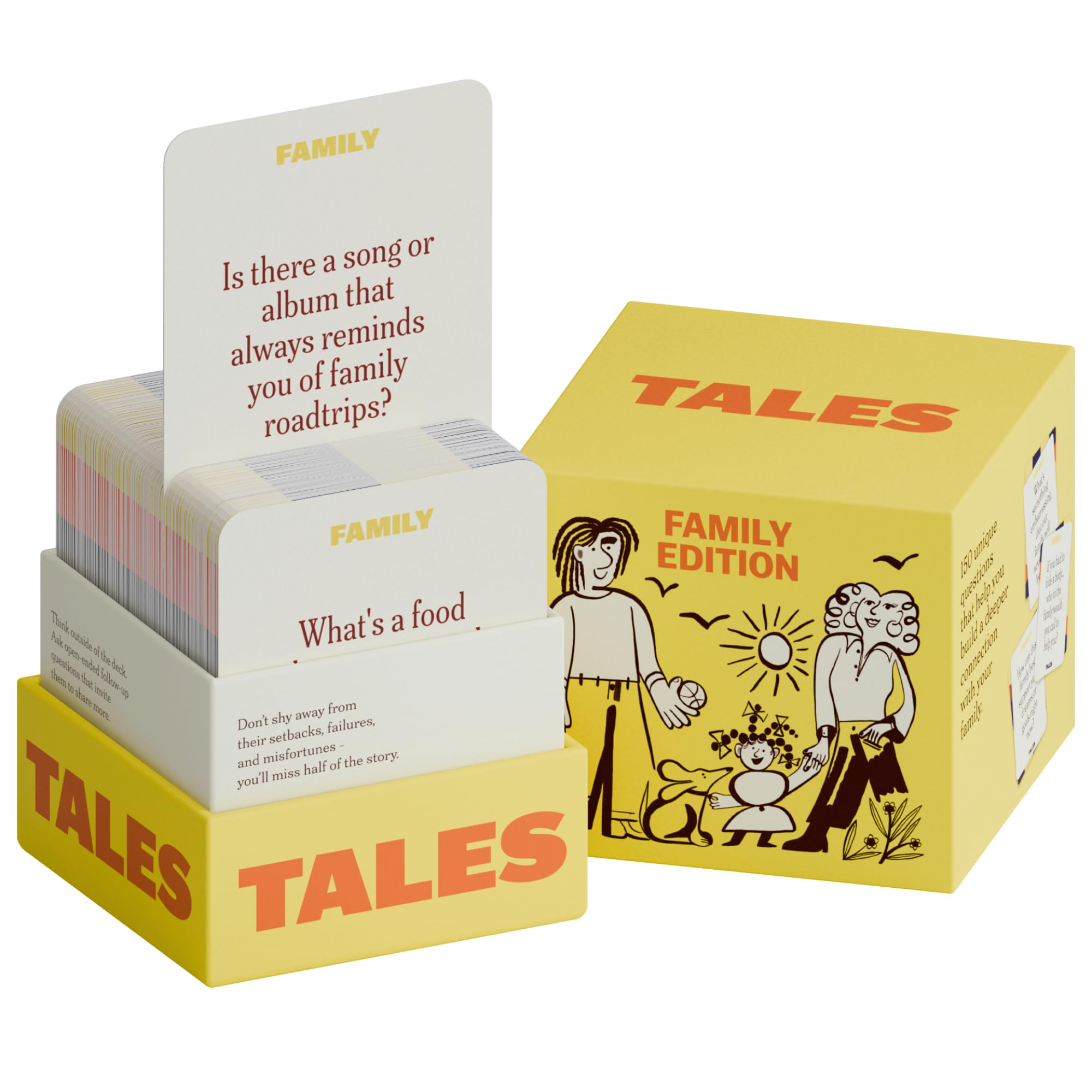 TALES 150 Life Story Interview Kit, Conversation Cards, for Grandparents, Parents, Families, Adults, Game Night, Road Trips, Dinner Table, Getting to Know You (New Edition)