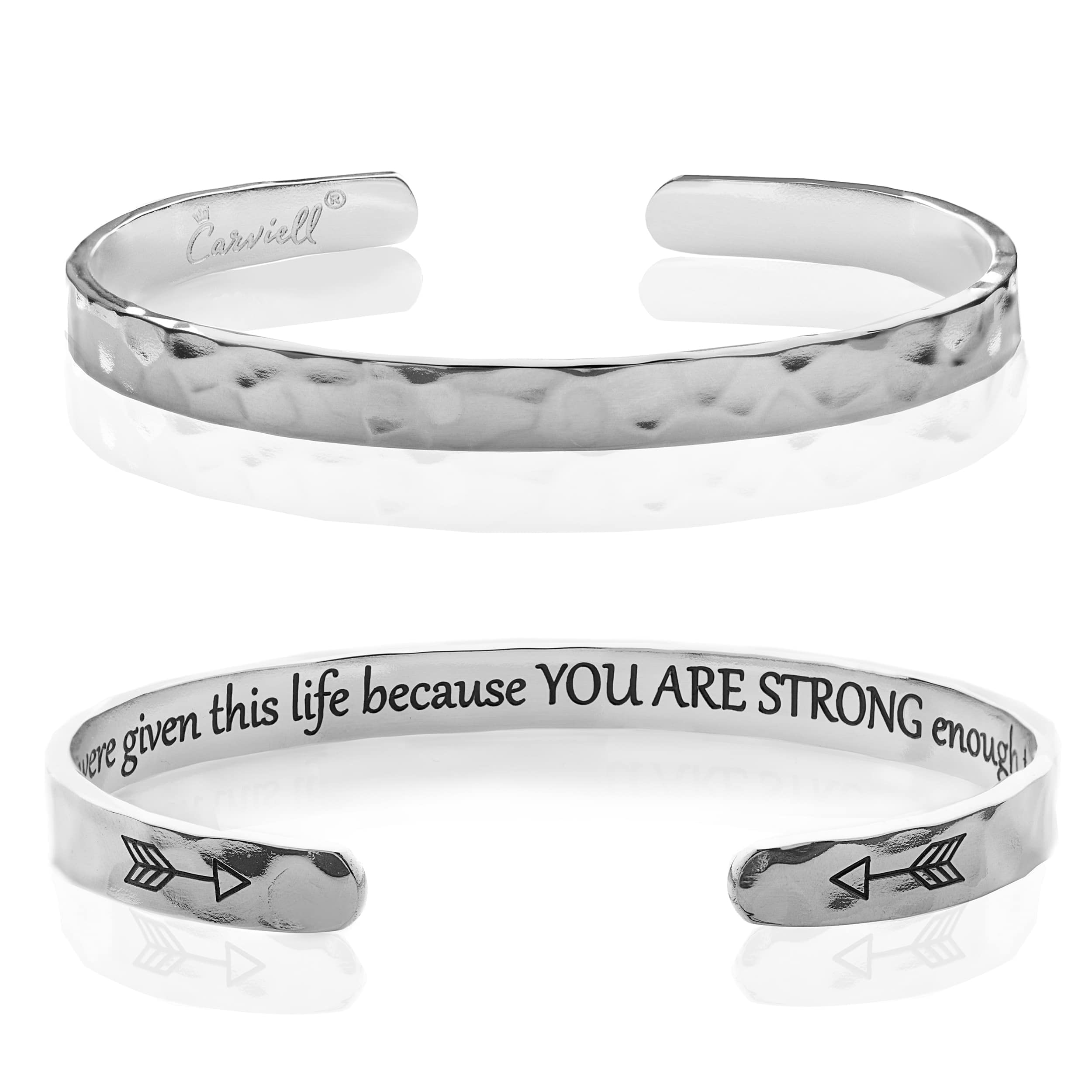 Carviell Bracelet - Gifts for Women – Inspirational, Friendship, Love, Mom, Daughter, Sister, Christian, Graduation, Memorial & Wedding Gifts – 100+ Phrases – Stainless Steel, Gift-Ready