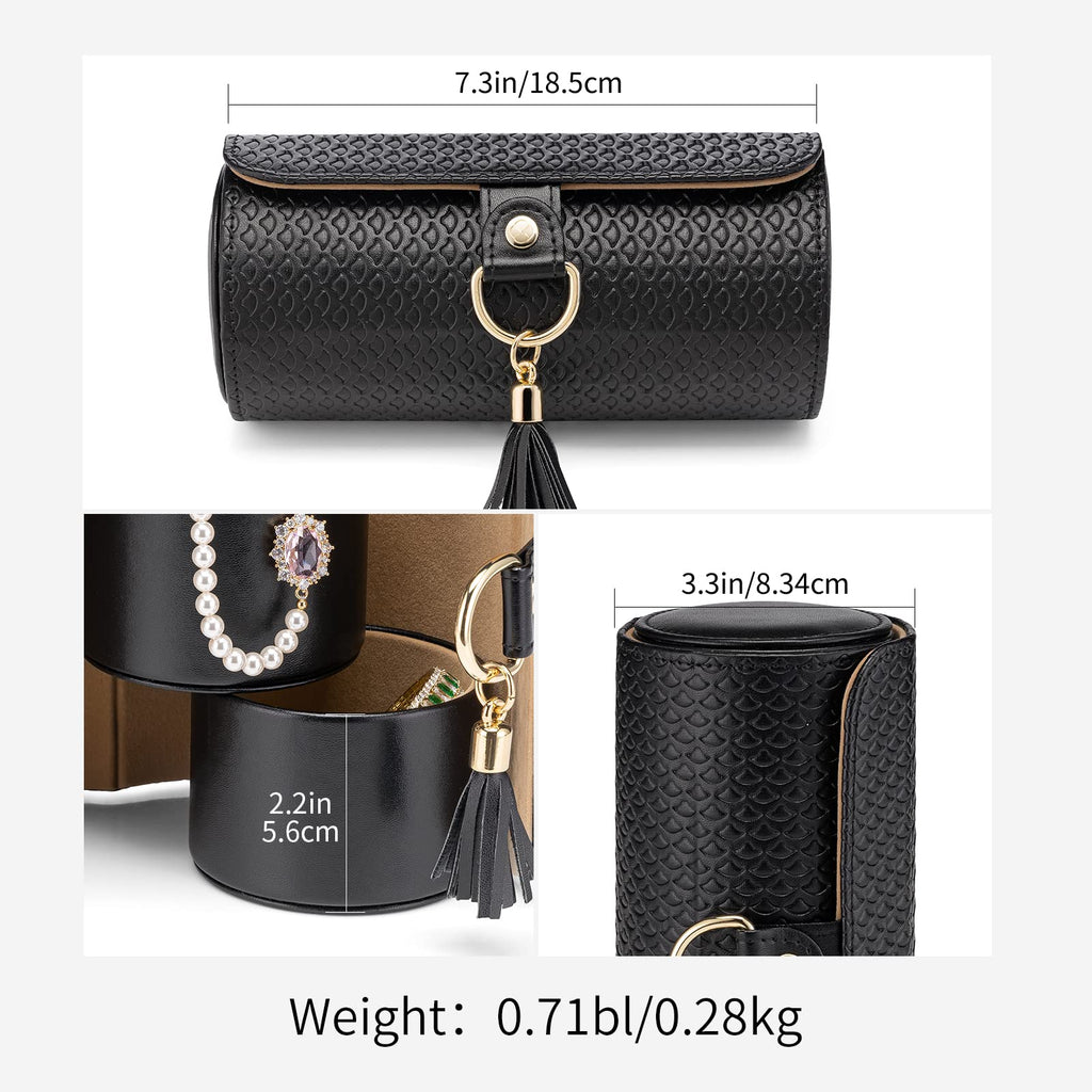 VLANDO Gifts 2026 for Women, Girl - Travel Jewelry Oragnizer, 3-Layer Jewelry Storage Box, Travel Essential Accessories for Women, Birthday Gifts for Couples Mom Friends - Grey