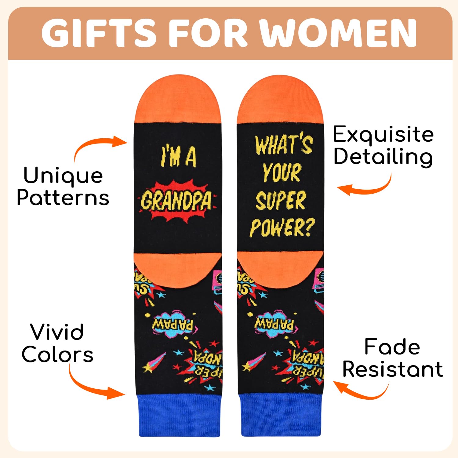 HAPPYPOP Gifts for Women Men - Aunt Uncle Grandparent Parent Socks, Mothers Father Day Socks