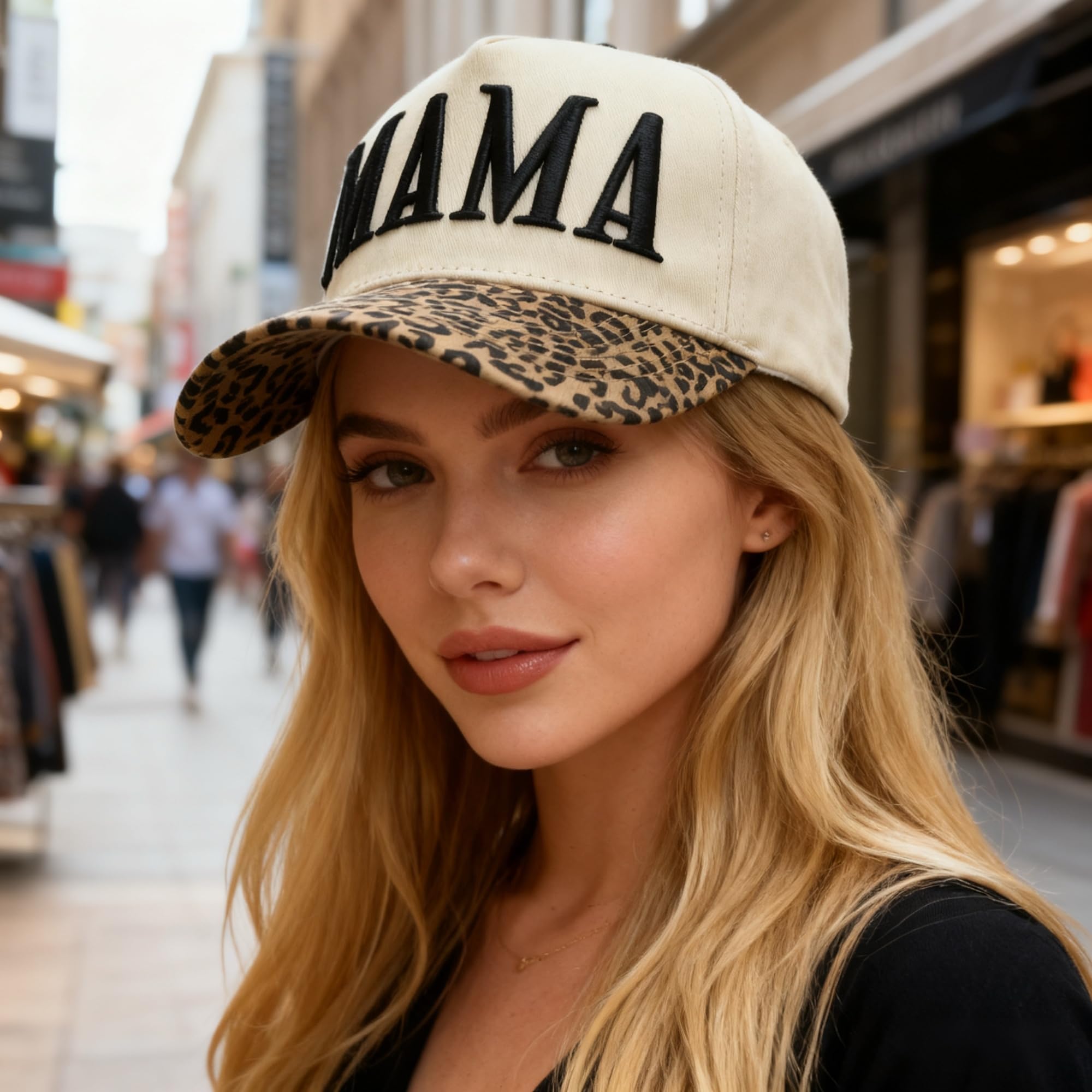 Womens Trucker Hat - With Mommin Embroidery Ponytail Fit - Mom Gifts for Birthday Christmas Valentines Day