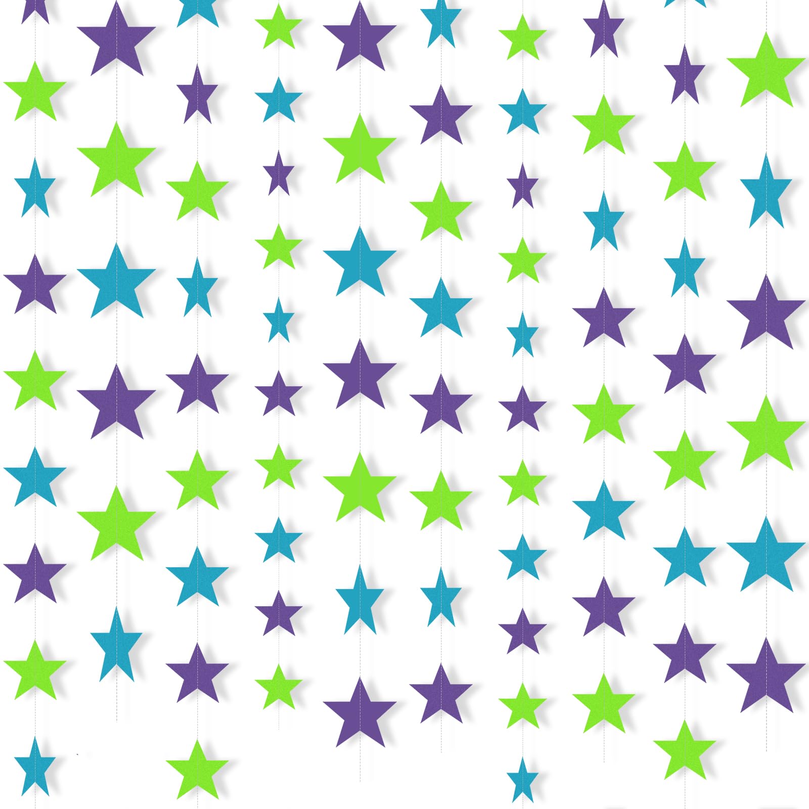 Patelai Glitter Star Garland Banner 2026 Graduation Decor 130 Feet Star Hanging Banner Twinkle Backdrop for Party Birthday Classroom Wedding Supplies(Gold)