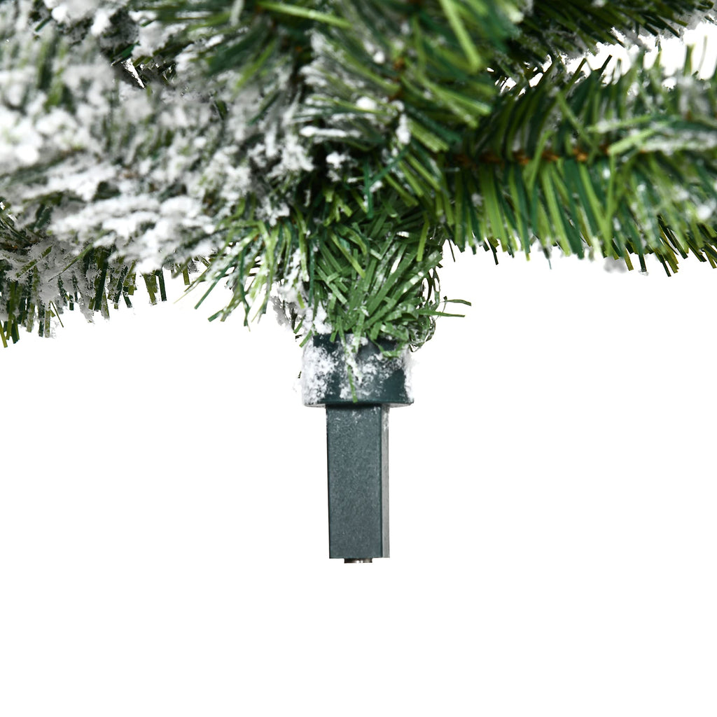 HOMCOM 7.5 Foot Artificial Christmas Tree, Nordic Pine Hinged Xmas Tree with 1218 Realistic Branches, Wide Steel Base, Auto Open, Green