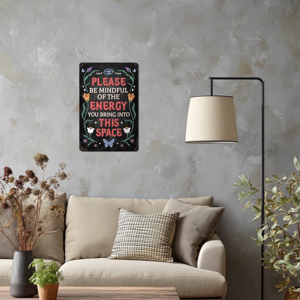 Heuhuww Grandparents Gifts-Vintage Grandparents House Rules Metal Sign for Grandma Grandpa from Grandkids Rustic Farm Home Kitchen Decor 12" x 8"(H19)