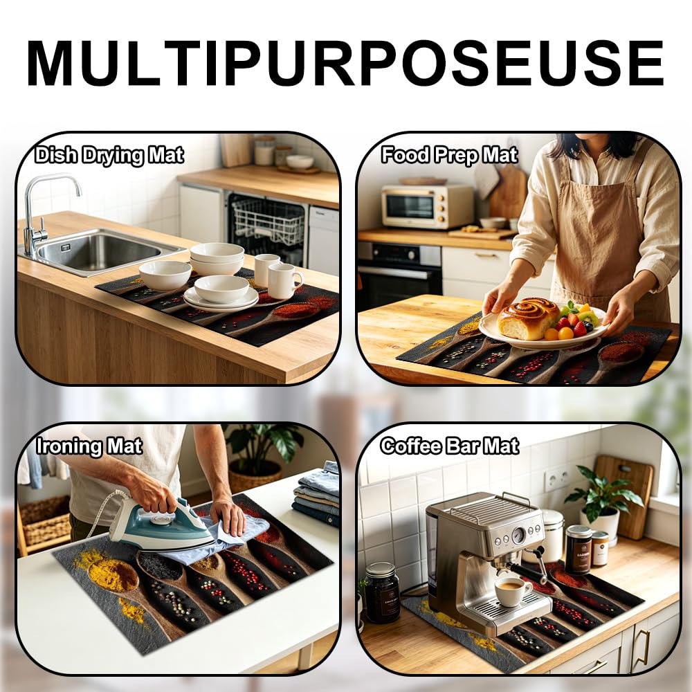 Stove Mat 28.35 x 20.47 Inch Christmas Fireplace and Tree Design Cozy Living Room Holiday Scene Decorative Kitchen Countertop Cover Reusable Flexible Mat for Gas Range Electric Stove Home Winter Décor