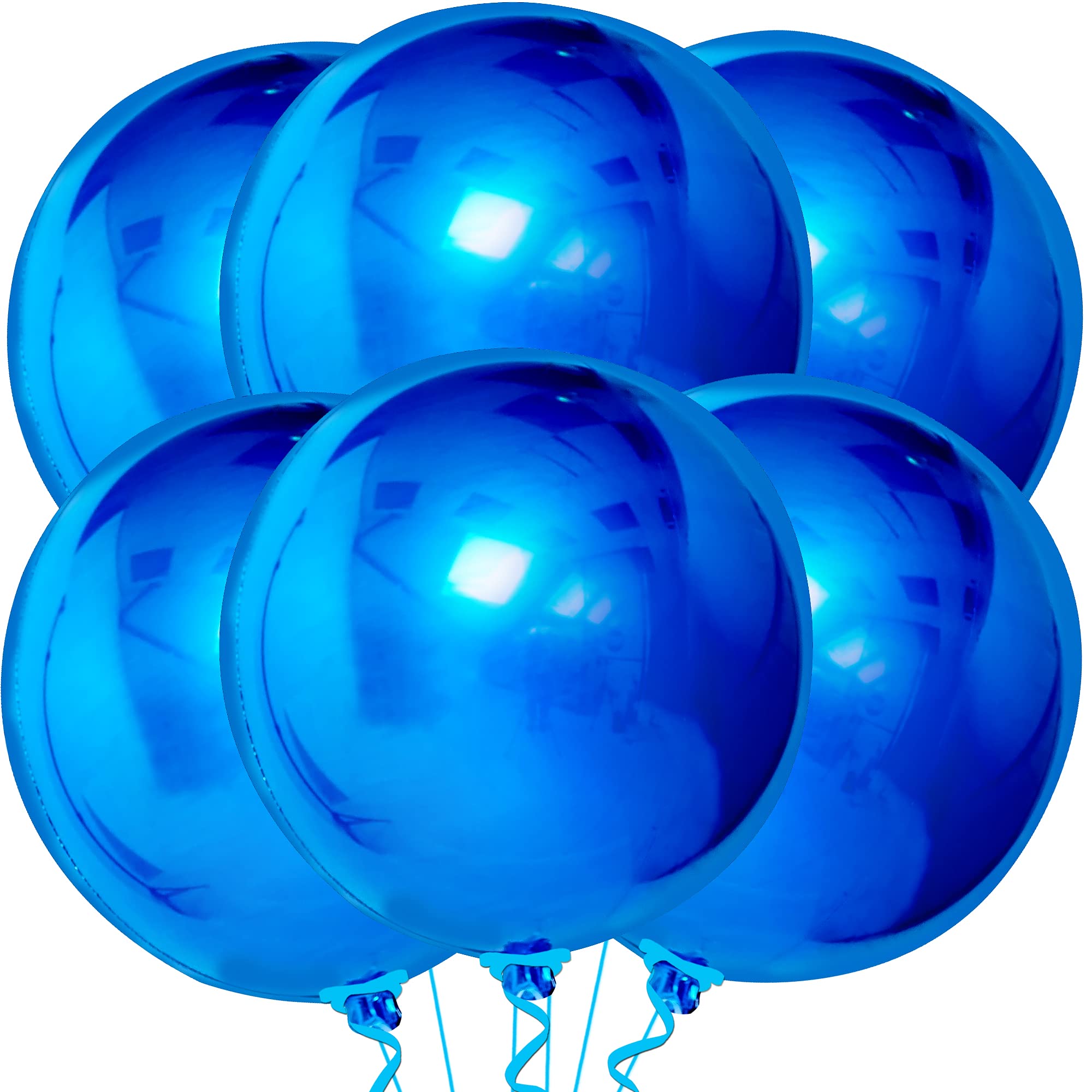 KatchOn, Big Silver Disco Ball Balloons - 22 Inch, Pack of 6 | Disco Party Decorations, 4D Sphere Disco Balloons for 70s Theme Party Decor, Bachelorette Party Decorations | Graduation Decorations 2026