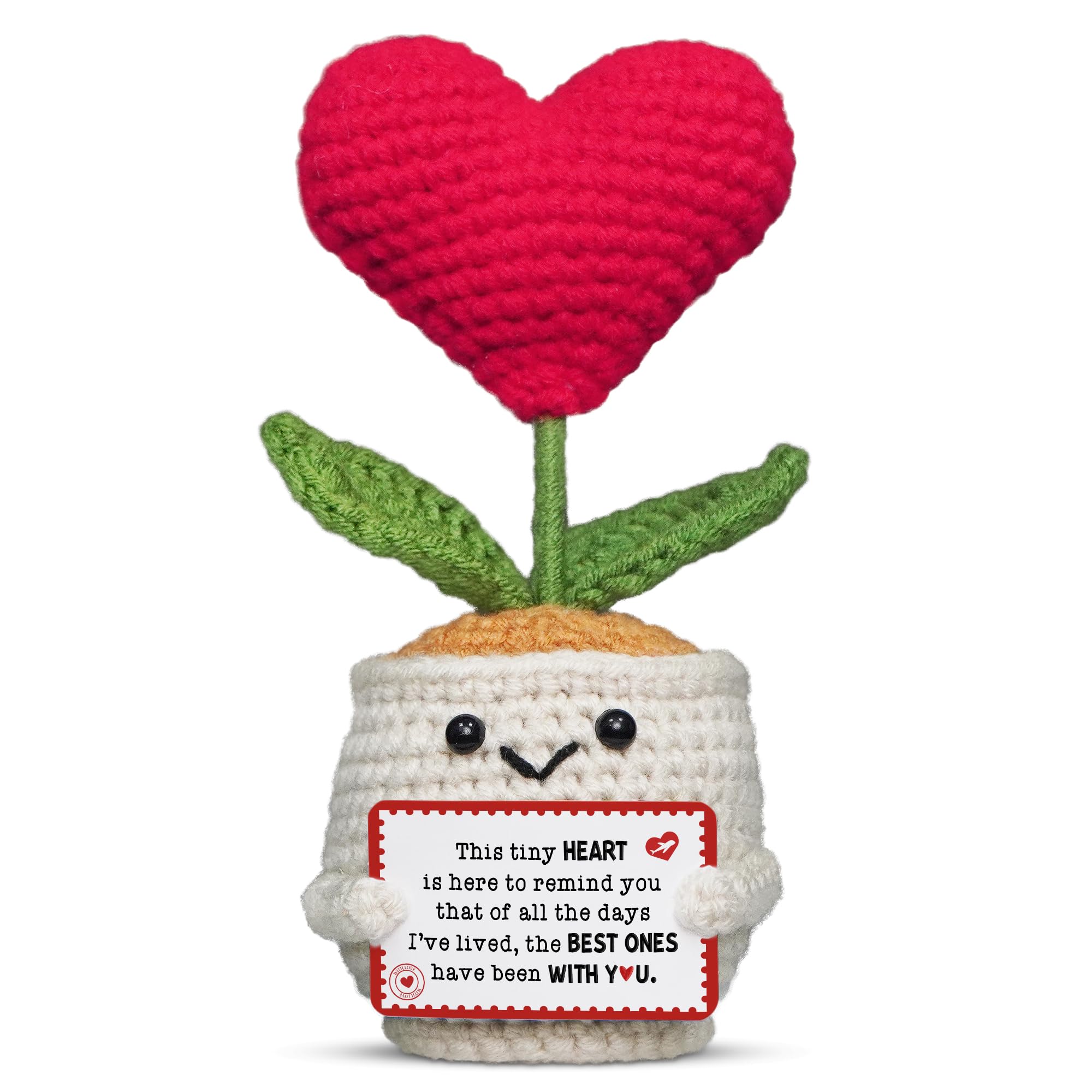 OASSIE Anniversary Couple Gifts for Women Men - Positive Penguin Couple Crochet with Card - Mothers Day Birthday Anniversary Wedding Gifts for Wife Husband Him Her Couples Boyfriend Girlfriend