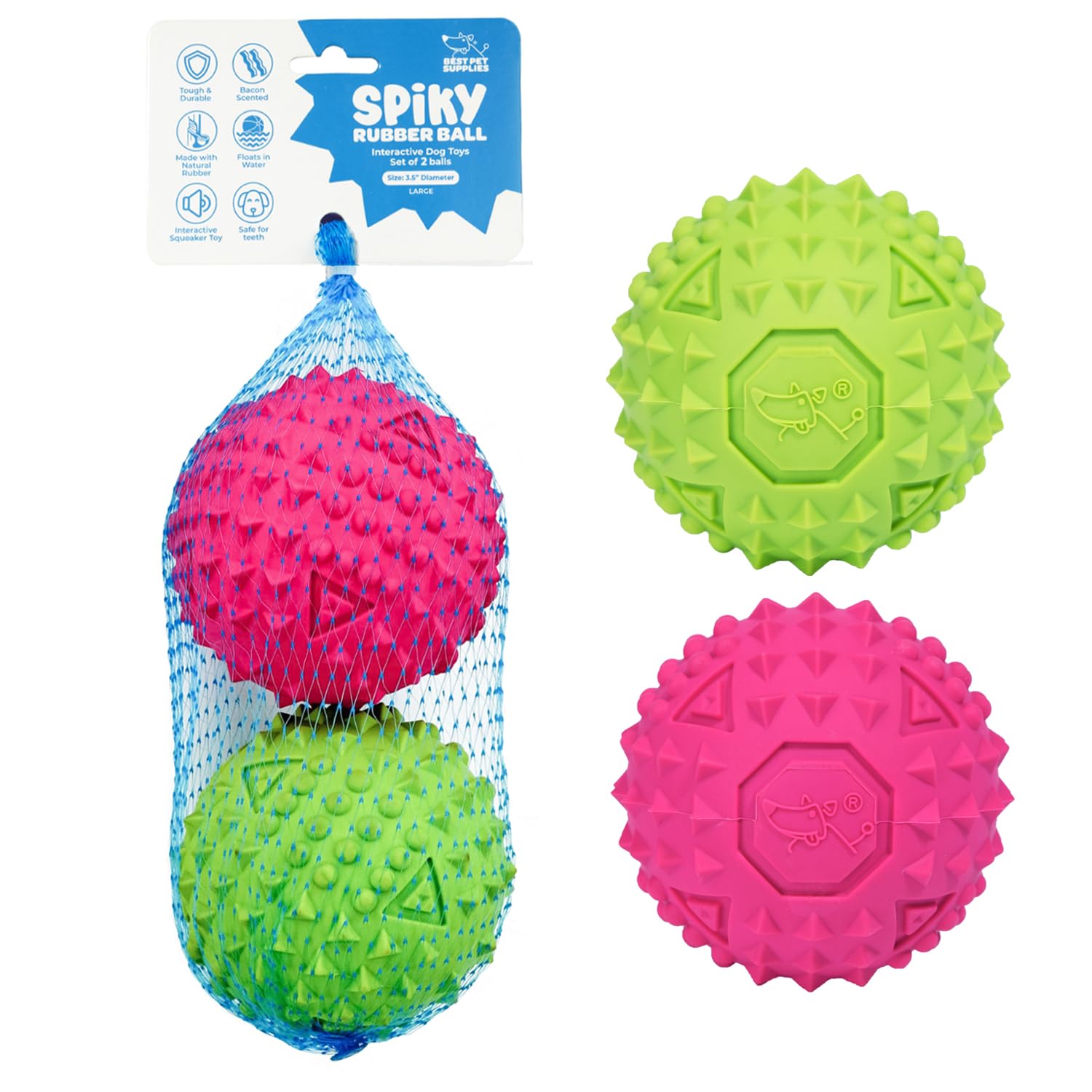 Best Pet Supplies Squeaky Dog Toys with Soft Durable Fabric for Small, Medium and Large Pets Interactive Toy for Indoor Play, Supports Active Biting and Play - 4 Figures, Small