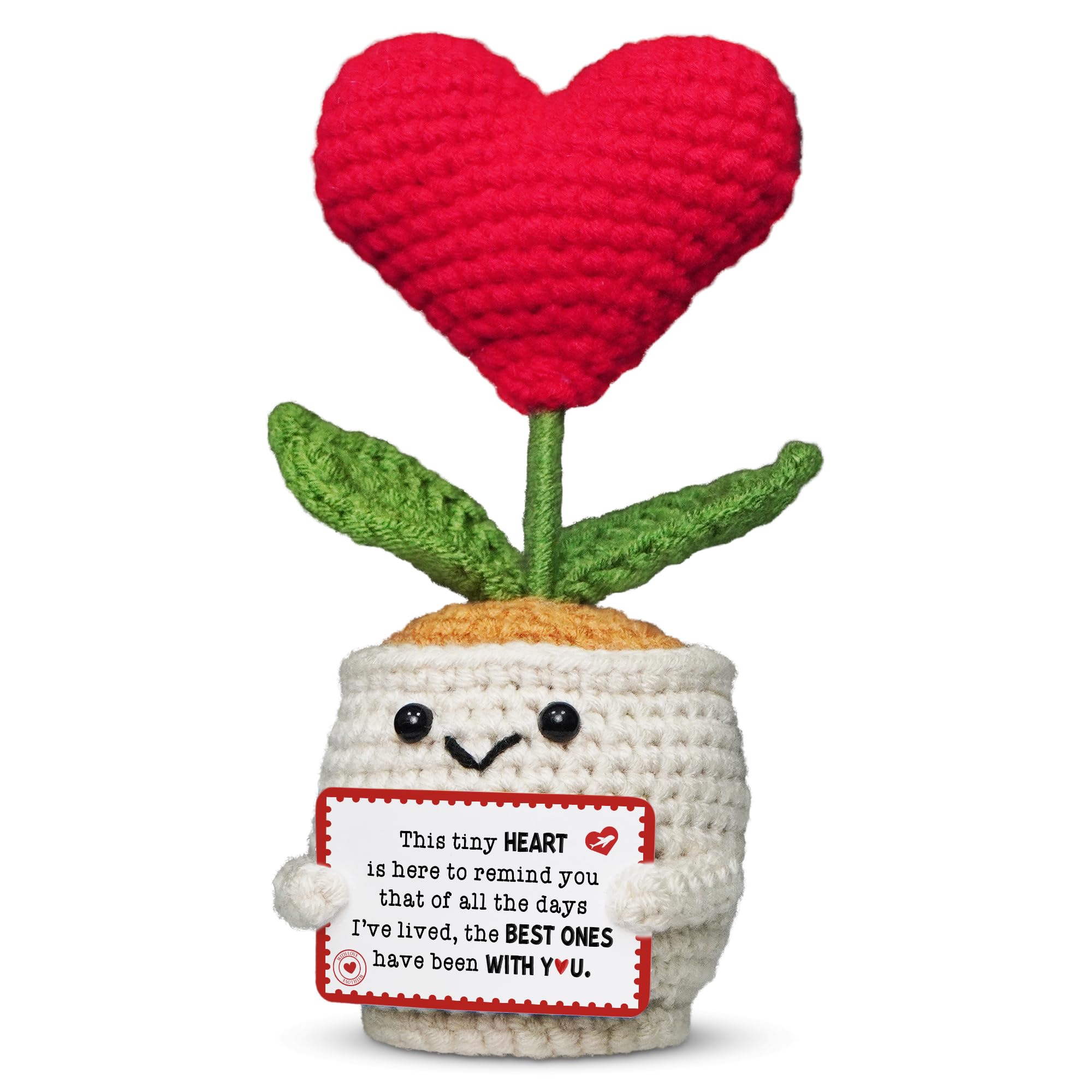 OASSIE Anniversary Couple Gifts for Women Men - Positive Penguin Couple Crochet with Card - Mothers Day Birthday Anniversary Wedding Gifts for Wife Husband Him Her Couples Boyfriend Girlfriend