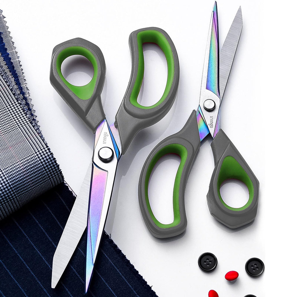 LIVINGO Premium Tailor Scissors Heavy Duty Multi-Purpose Titanium Coating Forged Stainless Steel Sewing Fabric Leather Dressmaking Comfort Grip Shears Professional Crafting (9.5 INCH)