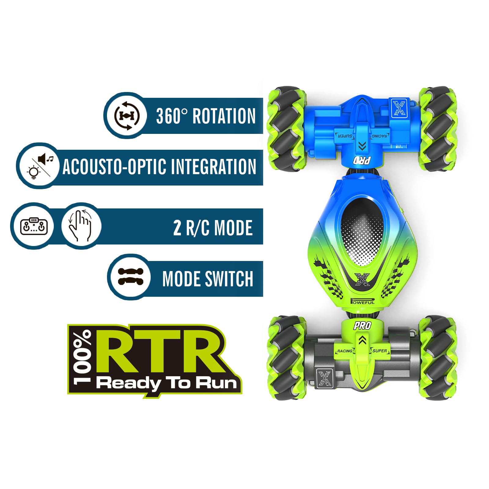 Fosgoit Gesture Sensing RC Stunt Car - Toys for 6-12 Years Old Boys Girls, 4WD Remote Control Car, Hand Controlled Car with Lights Music, Cool Birthday Gifts for Kids Age 6 7 8 9 10 11 12 Years Old