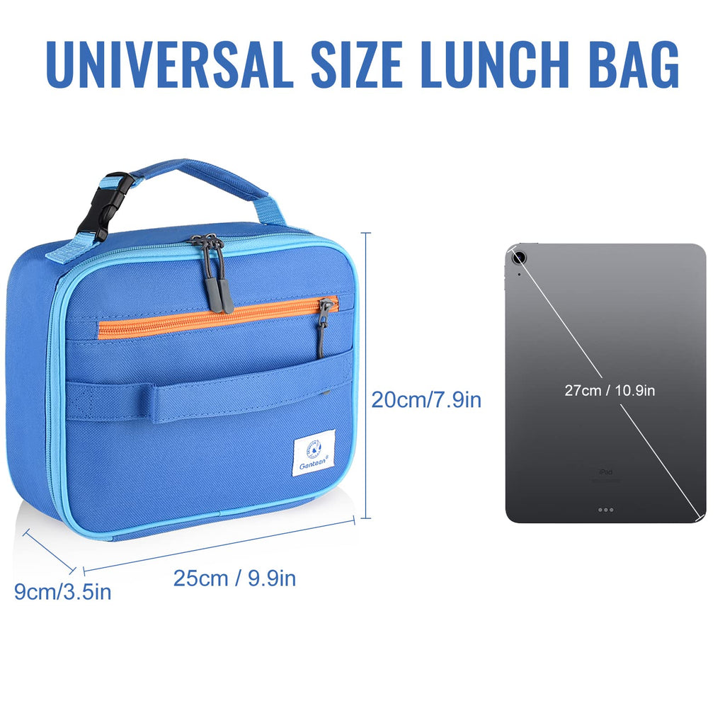 Genteen Lunch Box Kids, Insulated Lunch Bag Kids Boys Girls Back to School, Soft Lunch Box for Men Reusable Lunchbox for Office,Outdoor,School (Black)