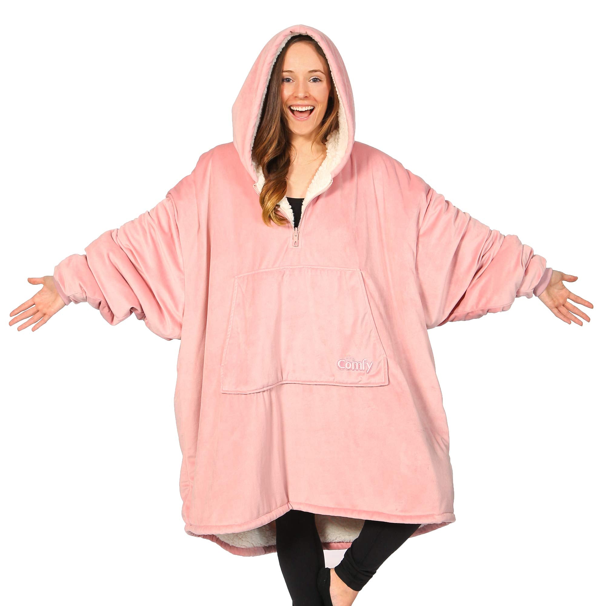 THE COMFY Original | From Shark Tank | Patented | Oversized Sherpa Wearable Blanket Hoodie| Gift for Women & Men | One Size