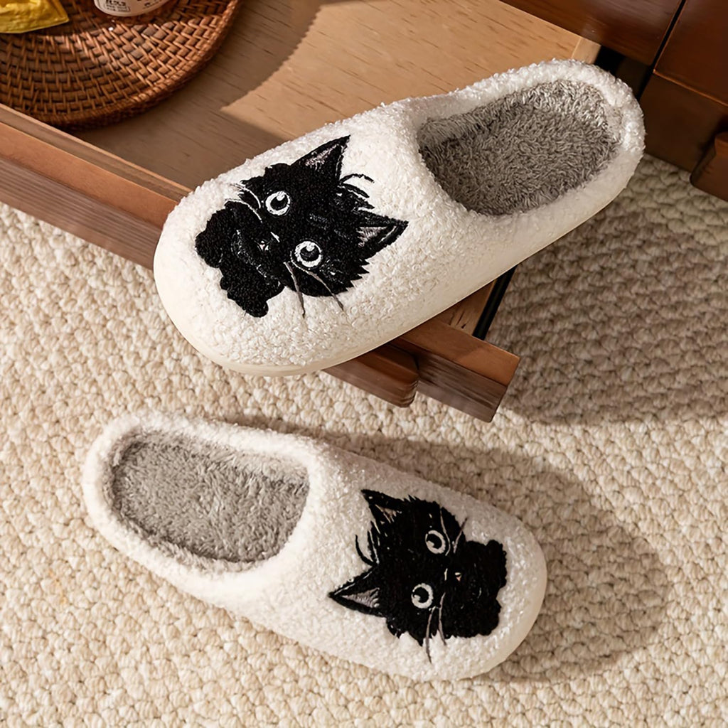 Cute Animal Slippers for Women Men Winter Fluffy Warm House Slippers Soft Plush Indoor outdoor Shoes