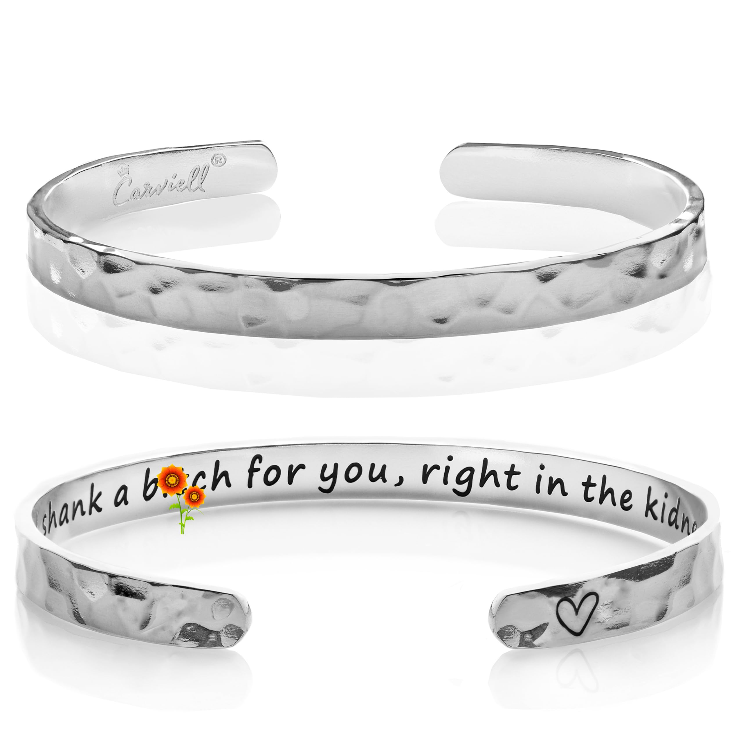 Carviell Bracelet - Gifts for Women – Inspirational, Friendship, Love, Mom, Daughter, Sister, Christian, Graduation, Memorial & Wedding Gifts – 100+ Phrases – Stainless Steel, Gift-Ready