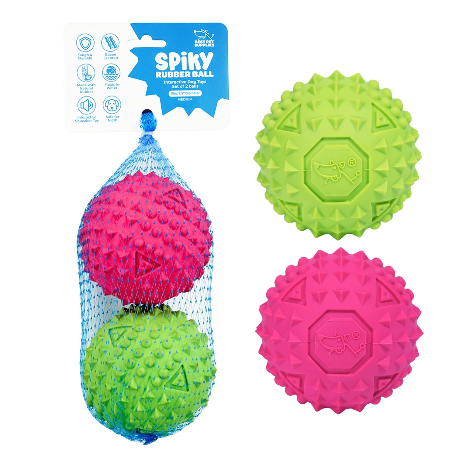 Best Pet Supplies Squeaky Dog Toys with Soft Durable Fabric for Small, Medium and Large Pets Interactive Toy for Indoor Play, Supports Active Biting and Play - 4 Figures, Small