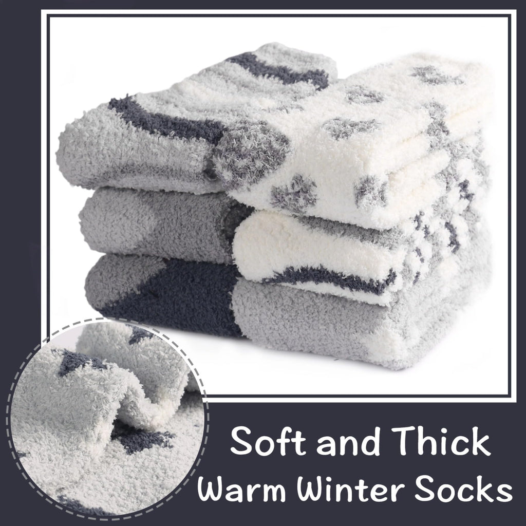 Plush Fuzzy Socks for Women Fluffy Cozy Slipper Socks Fall Thanksgiving Birthday Gifts for Her