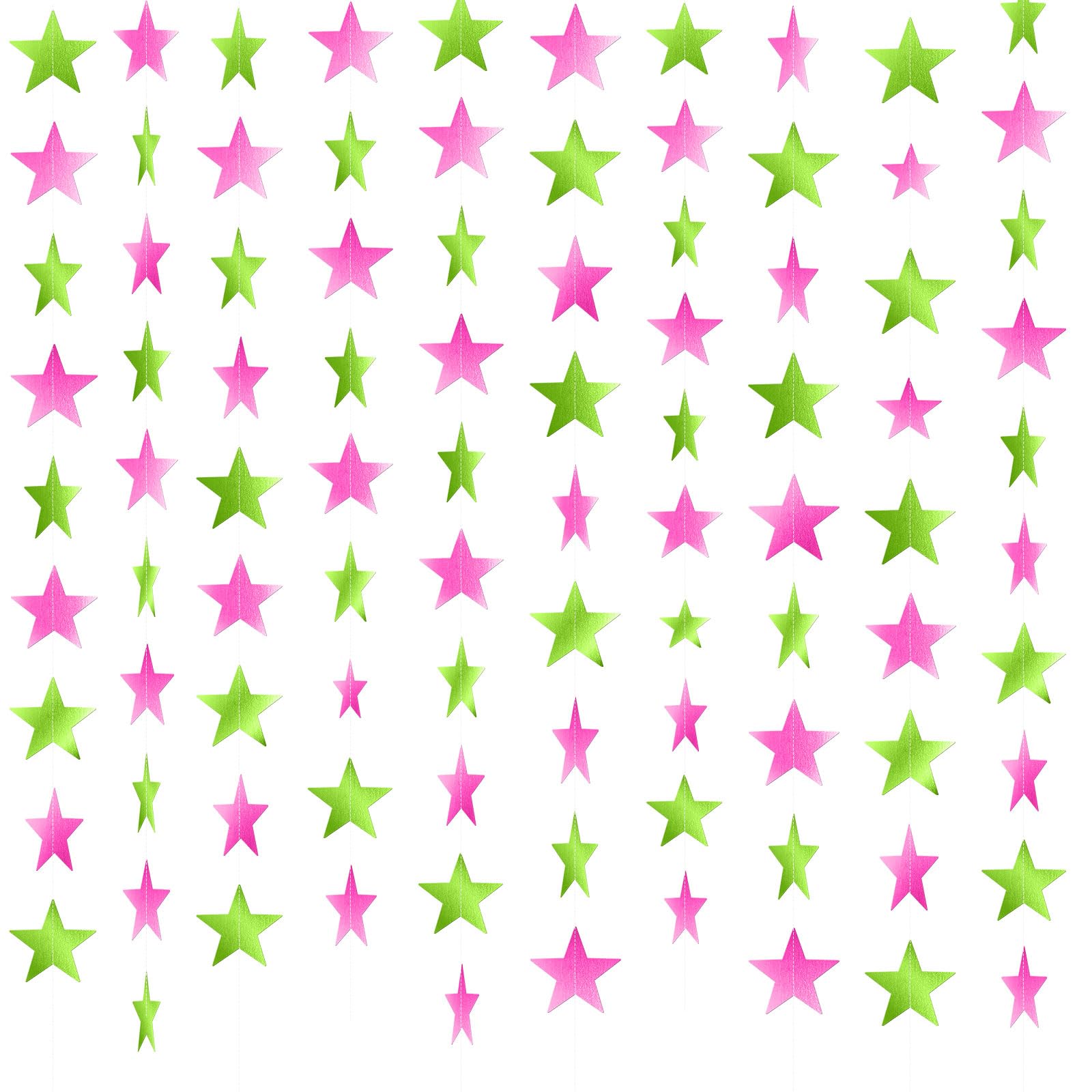 Patelai Glitter Star Garland Banner 2026 Graduation Decor 130 Feet Star Hanging Banner Twinkle Backdrop for Party Birthday Classroom Wedding Supplies(Gold)