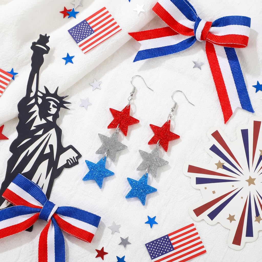 Halloween, Christmas, 4th of July Patriotic Earrings, Holiday Earrings Independence Day Stud Dangle Drop Earrings Hook Fashion Jewelry Gift for Women