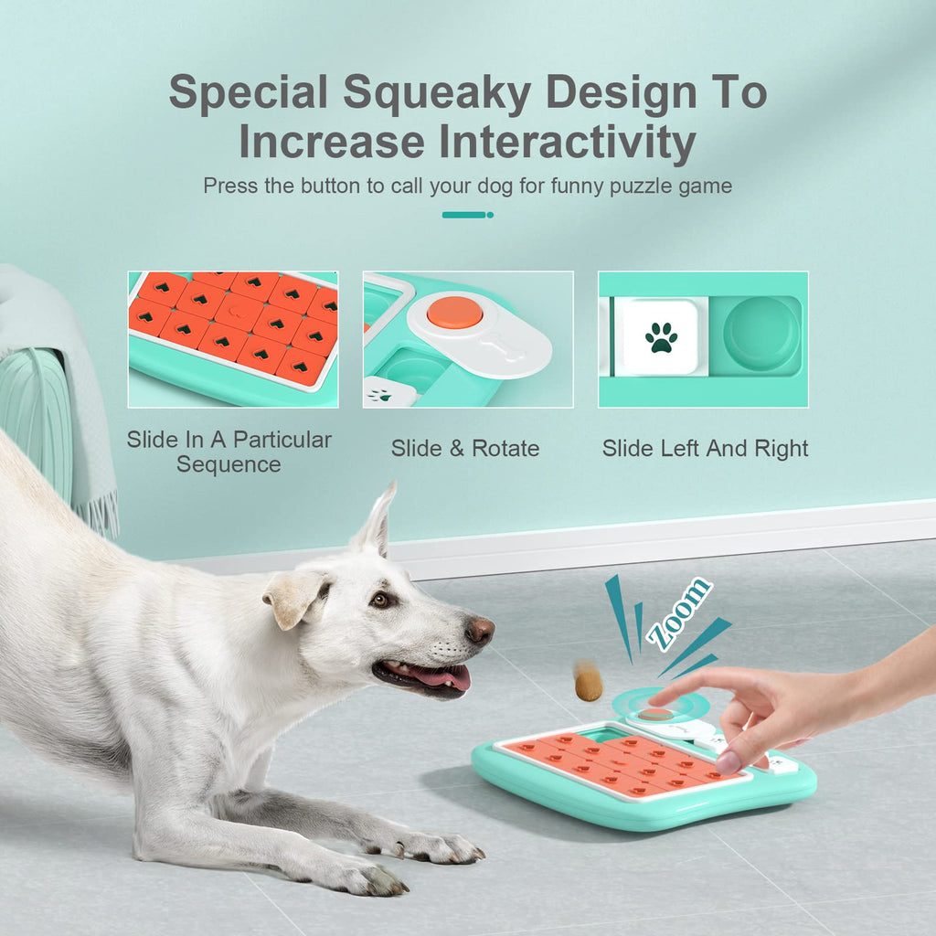 PETSTA Dog Puzzle Toys, Treat Dispensing Dog Enrichment Toys for IQ Training and Brain Stimulation, Interactive Mentally Stimulating Toys as Gifts for Puppies, Cats, Dogs