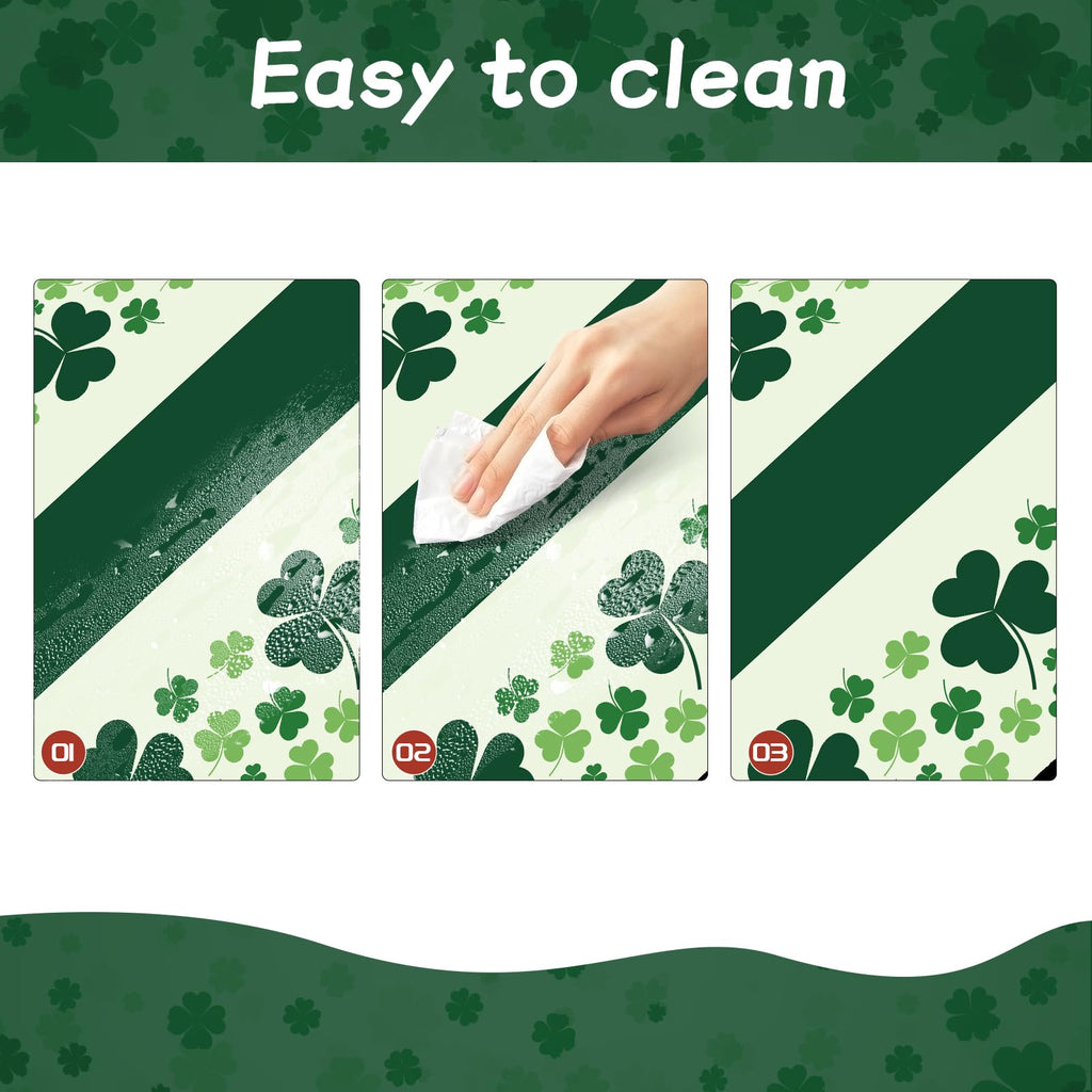Childom 3 Pack St Patricks Day Decorations,St Patricks Day Table Cloths for Rectangle Tables,54" x 108" Disposable Plastic Tablecloths for St. Patrick's Day,Home,Kitchen,Picnic,Parties,Spring Decors