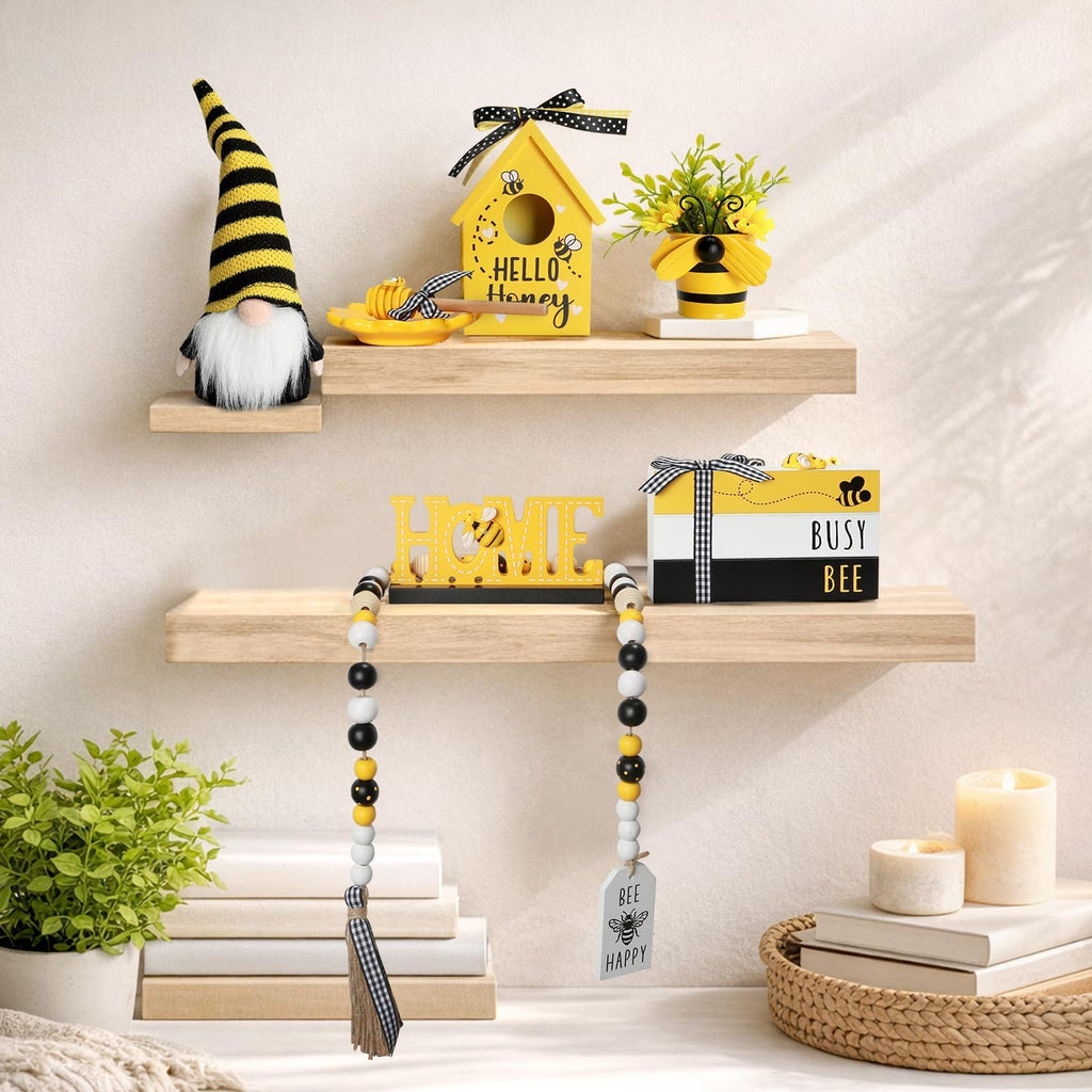 Christmas Decorations 8 PCS Tiered Tray Decor Set, Cute Tabletop Christmas Decor for Home Office Shelf Mantel Coffee Bar Xmas Table Centerpieces Tray Objects Holiday Decoration Set