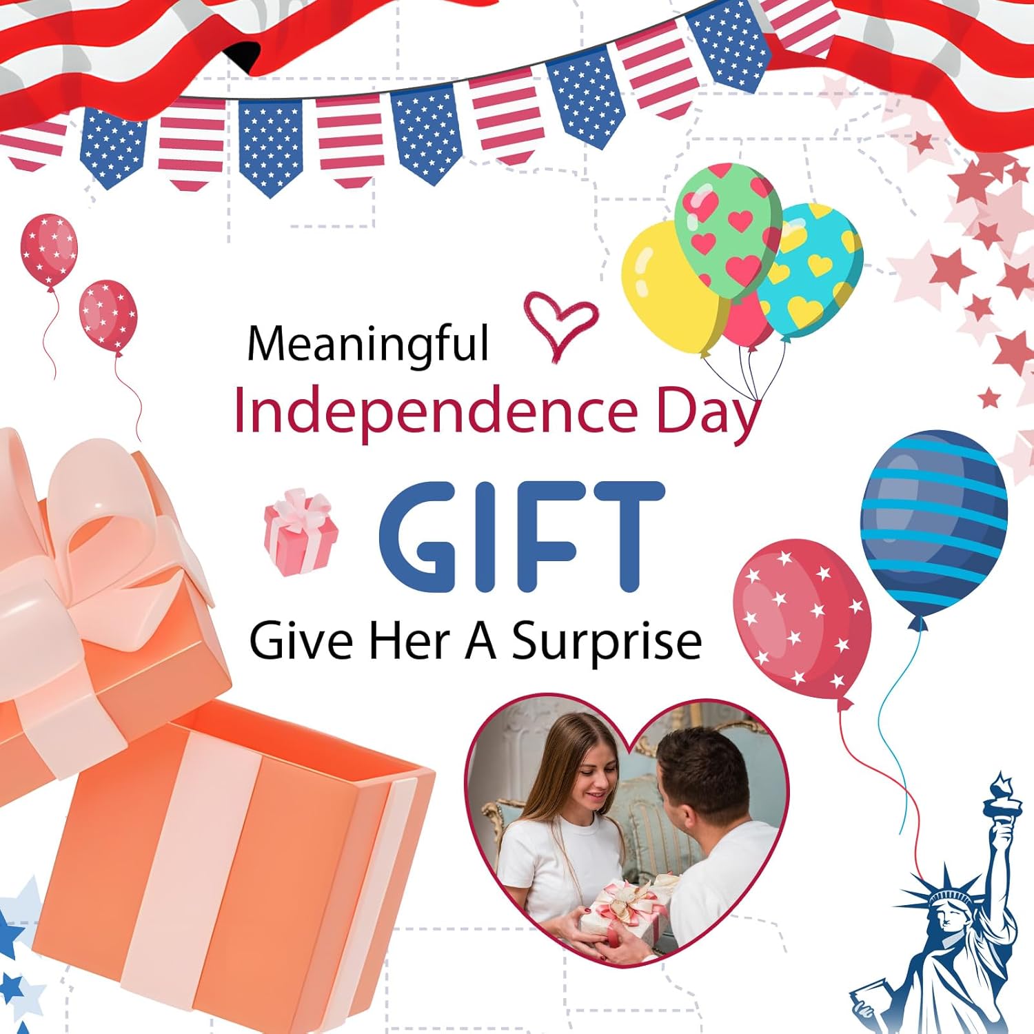 July 4th Independence Day Earrings American Flag Five-pointed Star Earrings Dangle Earrings for Women Independence Day Gifts