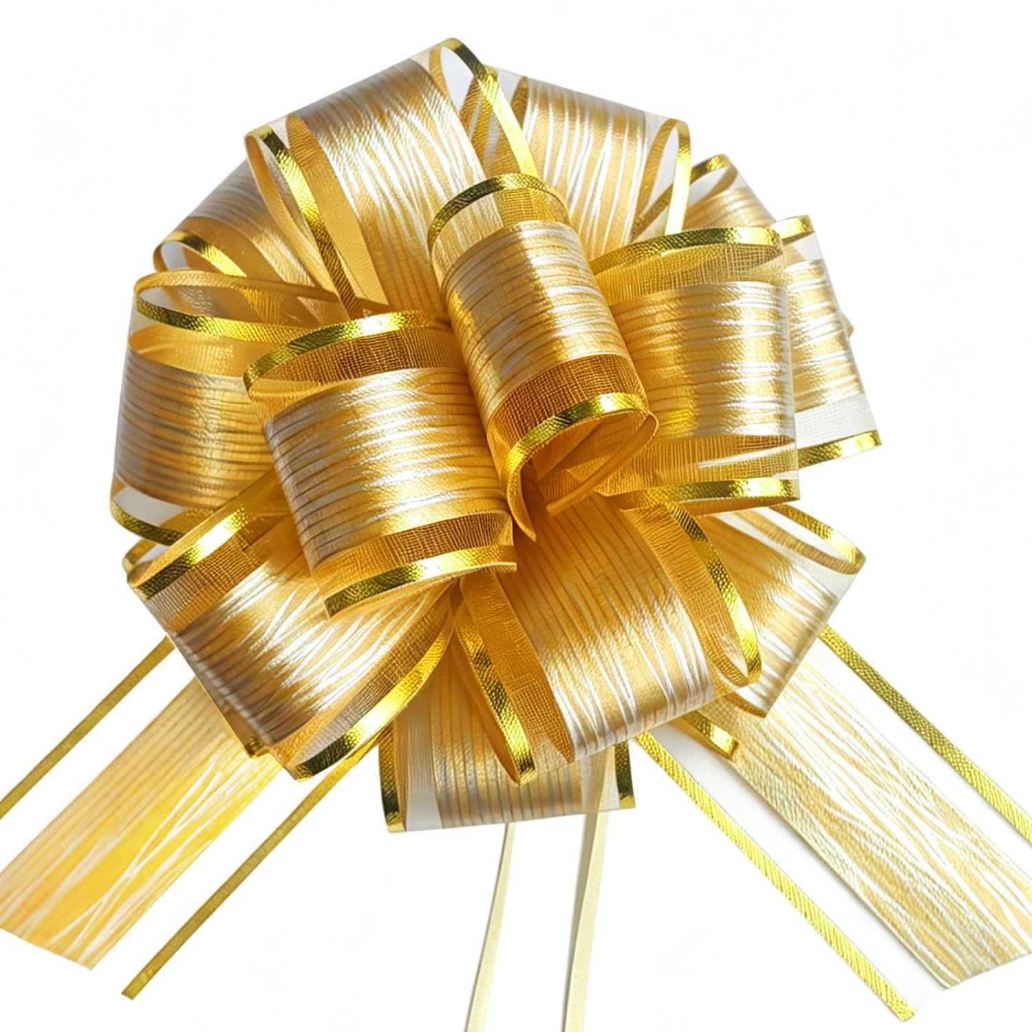 6 PCS Large Pull Bows, Gift Wrapping Bows, Gift Wrapping Ribbon Pull Bows Gift Bows for Wedding, Birthday, Christmas, Valentine's Day, Gift Baskets, Party, Presents Decor, Holiday Decor (Blue)