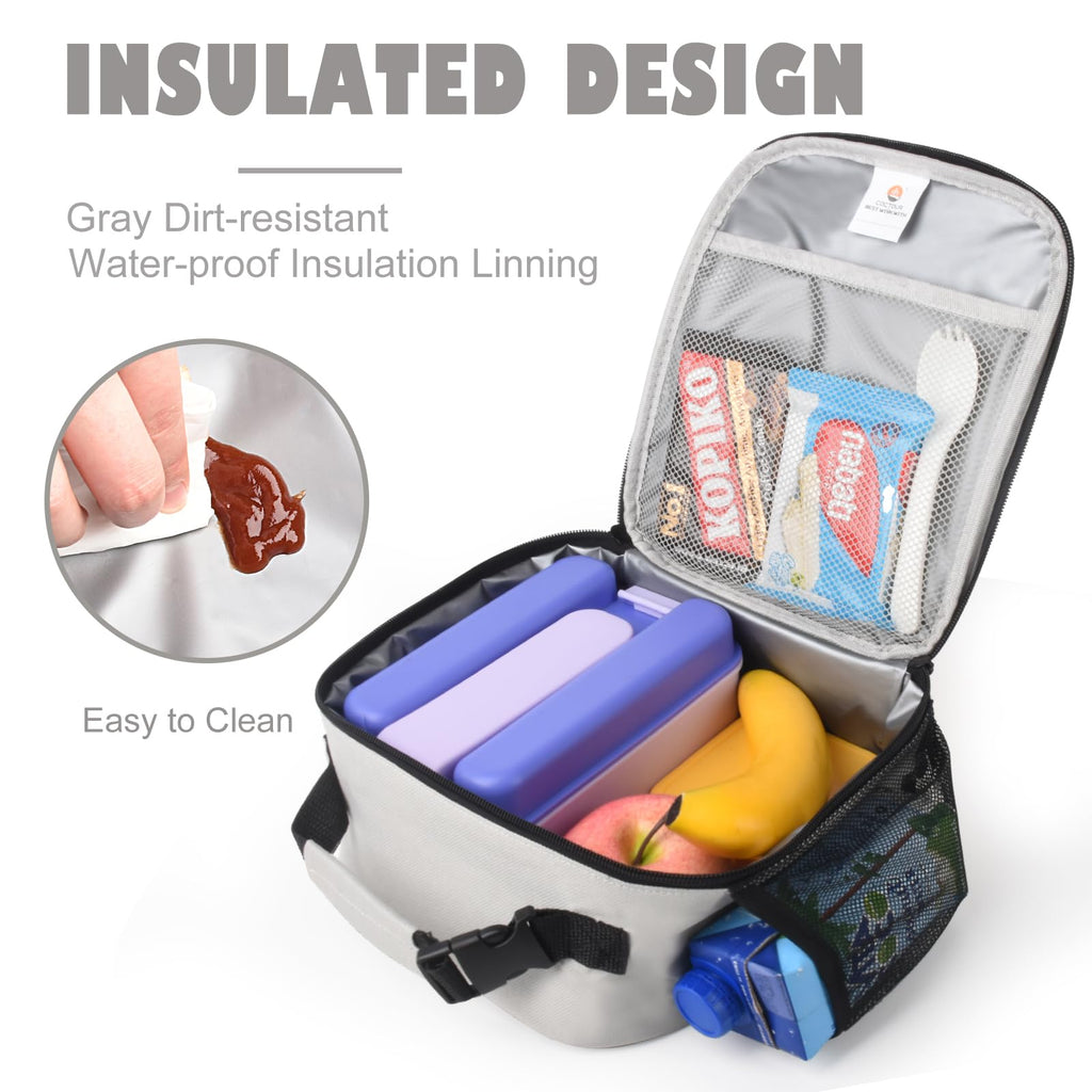 CaCTOUR Lunch Box Kids,Premium Insulated Lunchbox for Girls Boys,Soft Mini Cooler Bag Back to School Thermal Reusable Lunch Bag for Work School Picnic (Blue)