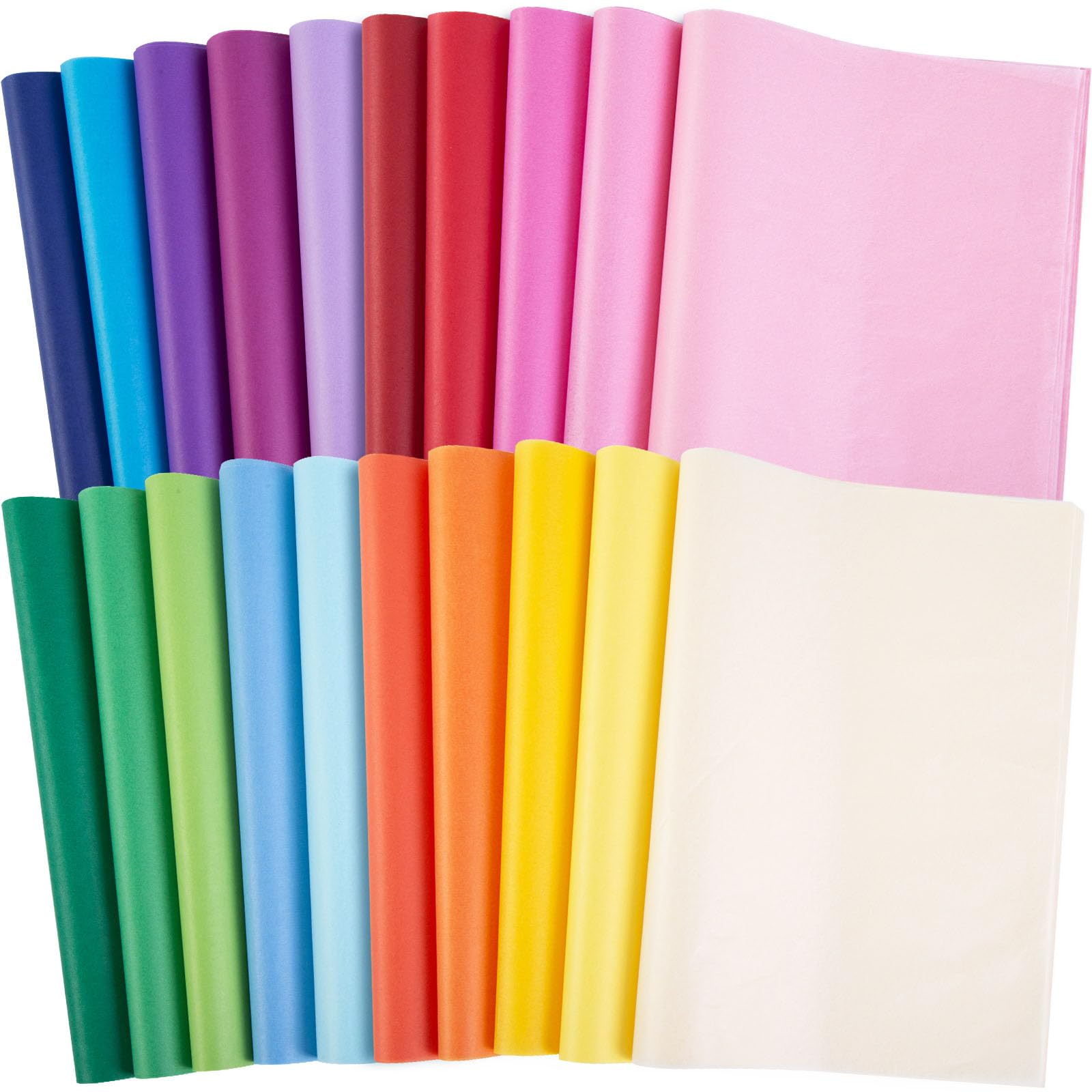 Shindel 330 Sheets Tissue Paper Bulk, 14x10 Inch Colored Wrapping Tissue Paper for Gift Bags DIY Crafts Birthday Wedding Holidays Decor 20 Colors