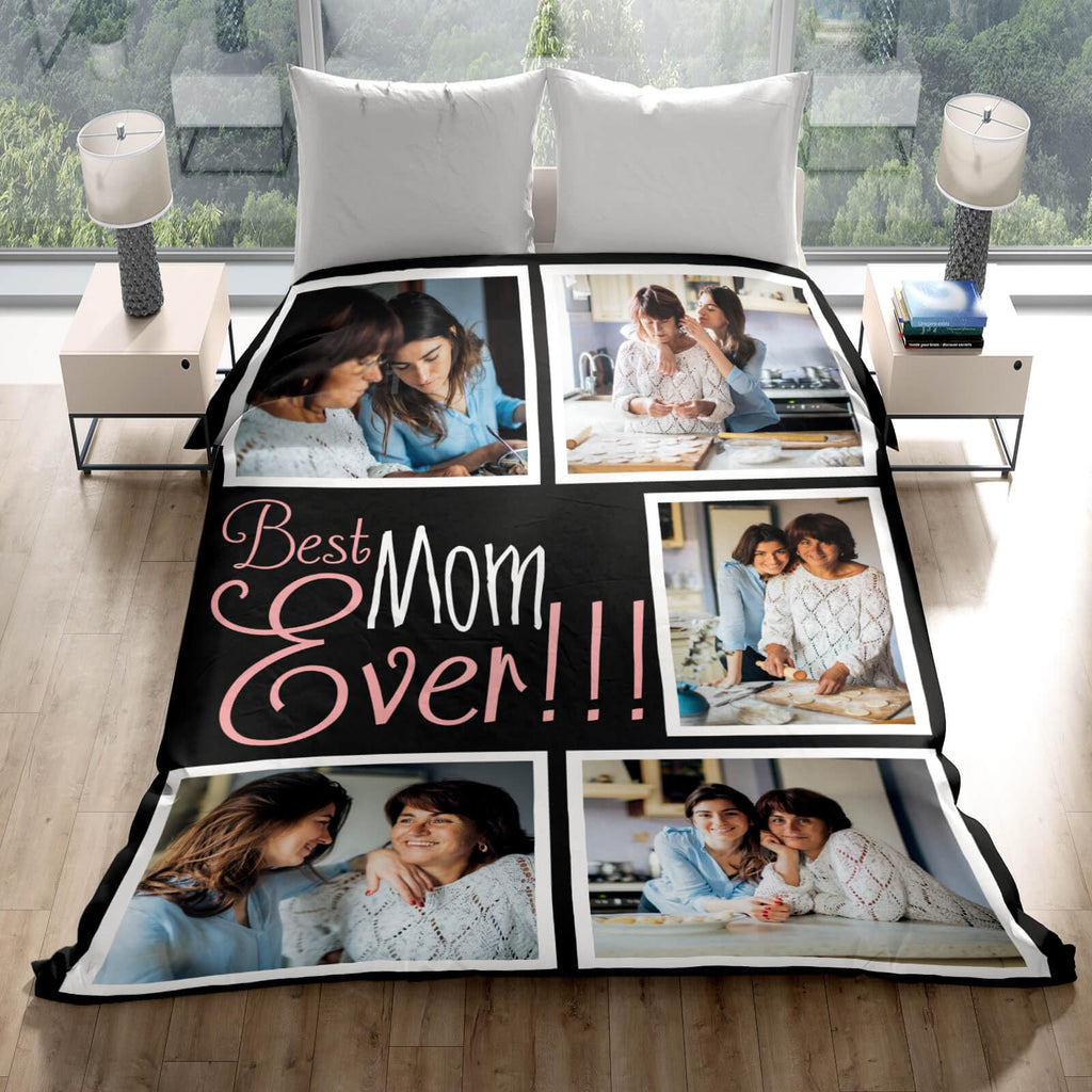 inkArts Custom Blanket Throws with Photos Text Personalized with Picture Customizable, Customize for Mom, Dad, Couple, Girlfriend, Boyfriend, Husband & Wife
