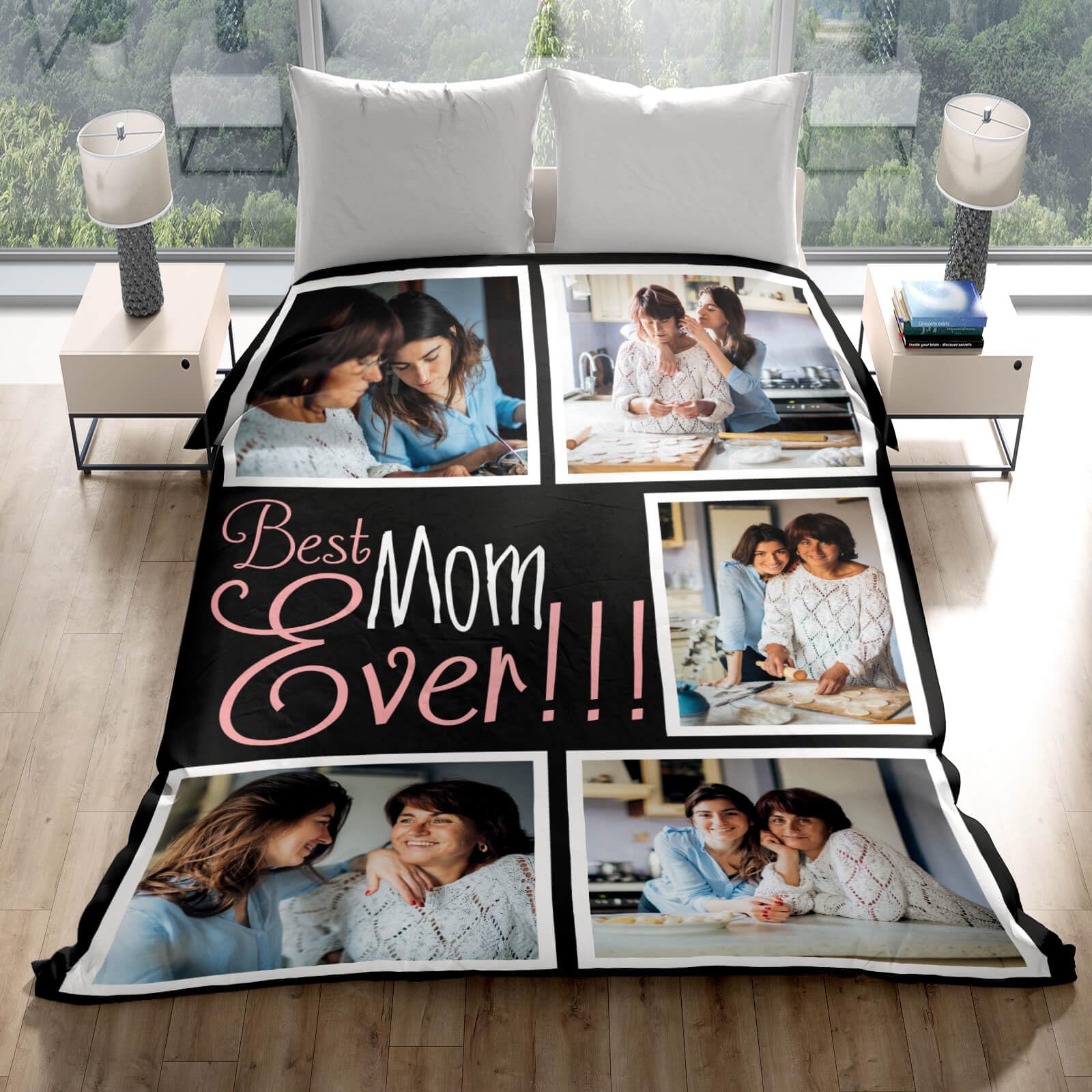 inkArts Custom Blanket Throws with Photos Text Personalized with Picture Customizable, Customize for Mom, Dad, Couple, Girlfriend, Boyfriend, Husband & Wife