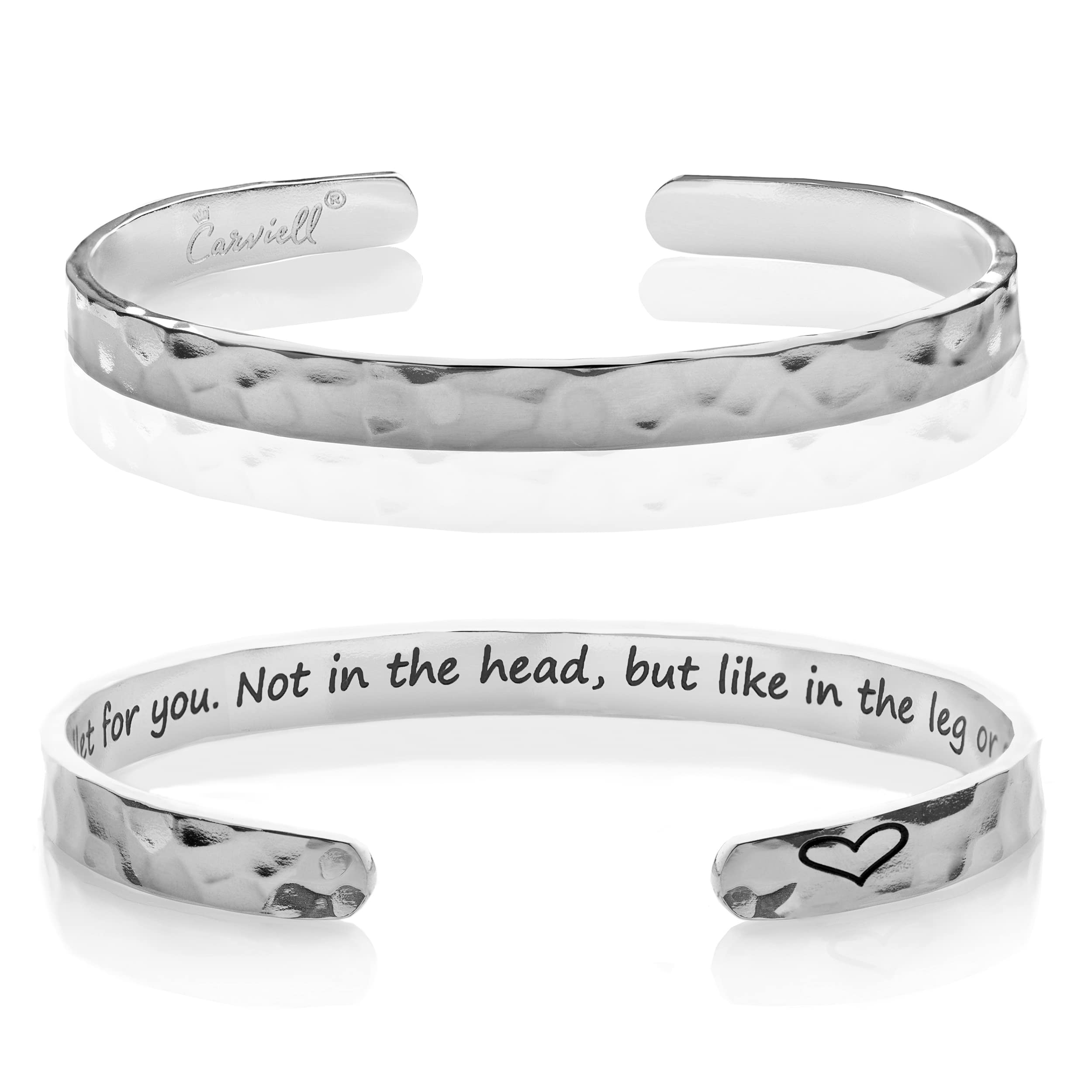 Carviell Bracelet - Gifts for Women – Inspirational, Friendship, Love, Mom, Daughter, Sister, Christian, Graduation, Memorial & Wedding Gifts – 100+ Phrases – Stainless Steel, Gift-Ready