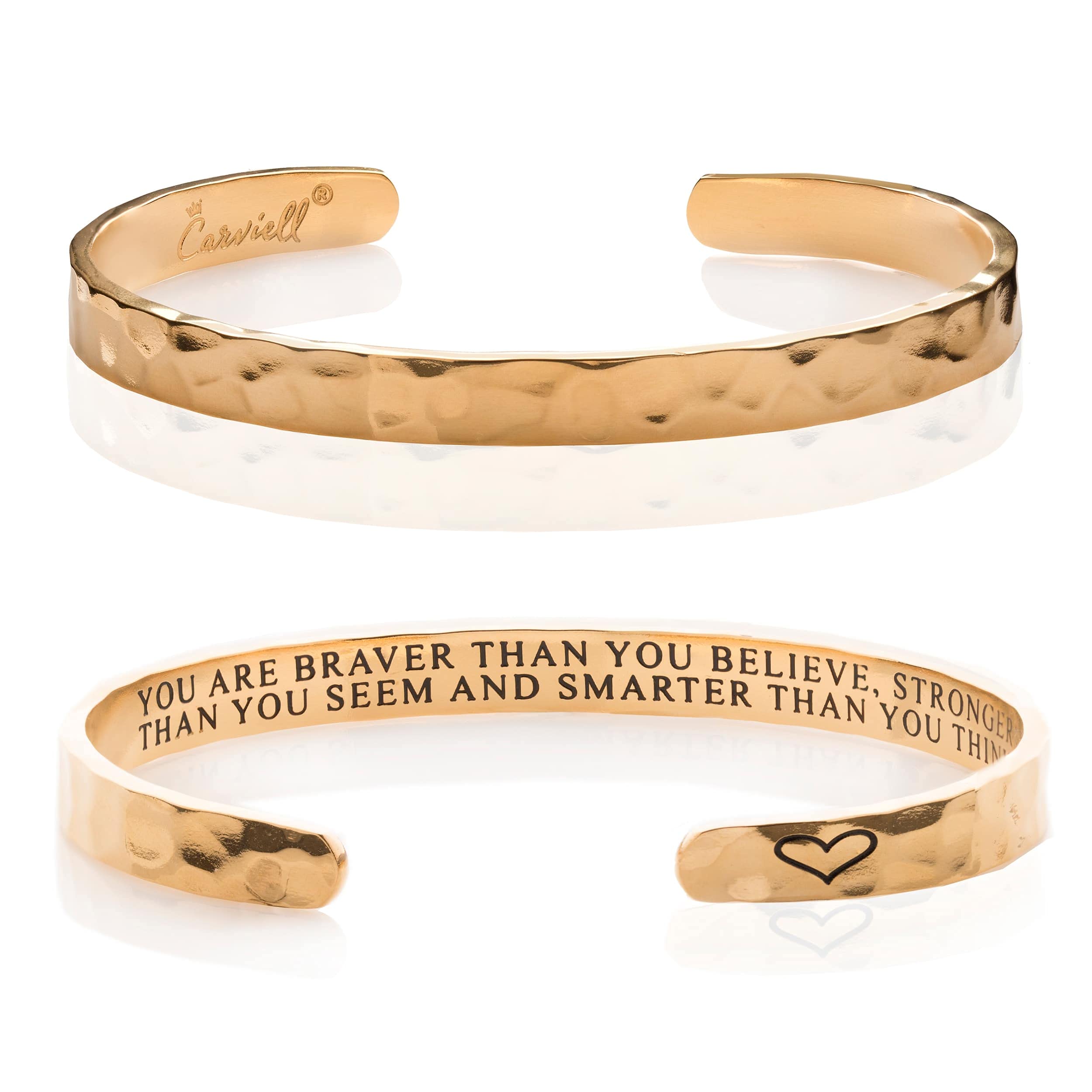 Carviell Bracelet - Gifts for Women – Inspirational, Friendship, Love, Mom, Daughter, Sister, Christian, Graduation, Memorial & Wedding Gifts – 100+ Phrases – Stainless Steel, Gift-Ready