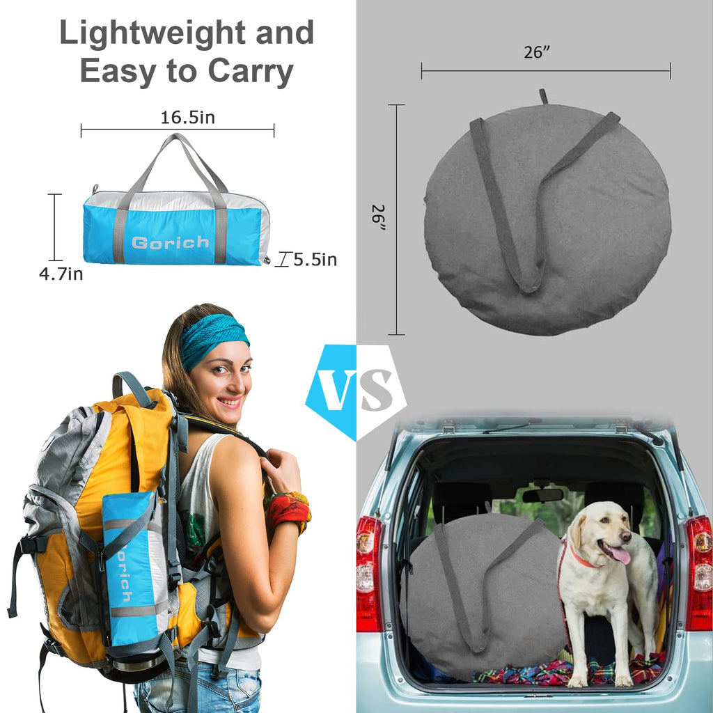 Gorich Beach Tent Sun Shelter for 3/4/6/8/10 Person with UPF 50＋ UV Protection, Lightweight & Easy Setup Beach Shade Canopy, Portable Beach Shade Tent Beach Cabana