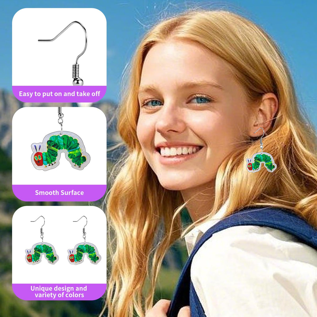 Funny Dog Sunflower Paw Print Earrings for Women - Unique & Quirky Funky Acrylic Dangle Earrings, Cute & Silly Novelty Design, Wacky & Crazy Earrings for Fun Lovers