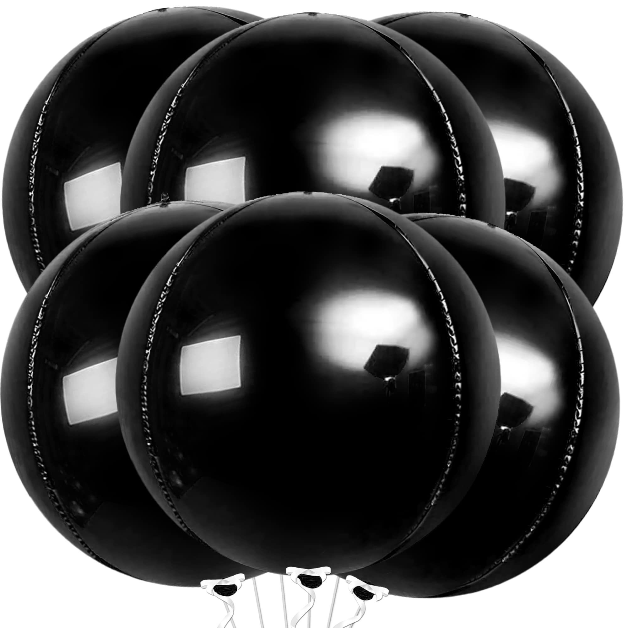 KatchOn, Big Silver Disco Ball Balloons - 22 Inch, Pack of 6 | Disco Party Decorations, 4D Sphere Disco Balloons for 70s Theme Party Decor, Bachelorette Party Decorations | Graduation Decorations 2026