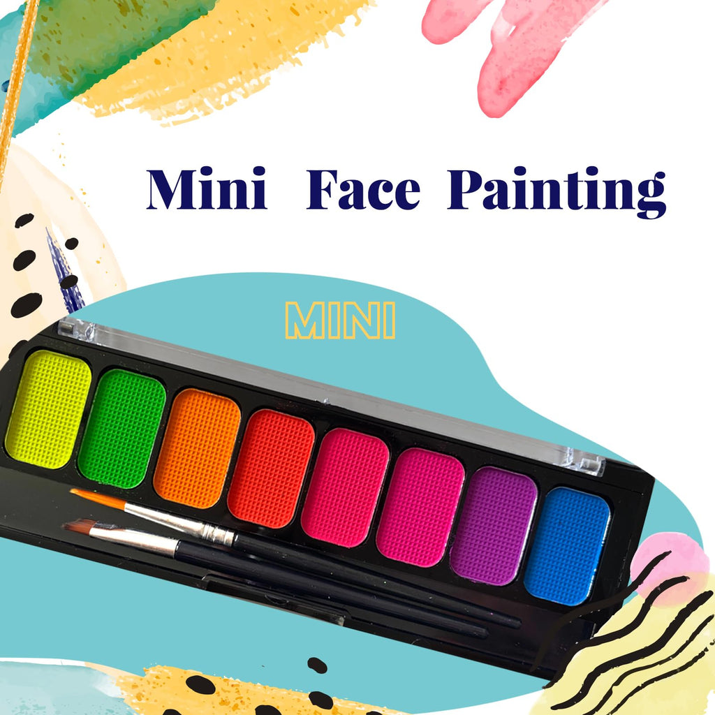 Face Painting Kit for Kids, 42 Colors Professional Face Paint Makeup Kit Non-Toxic Water Activated Facepaint Palette with Brush, Stencil, Sponge, Gem, for Party Halloween Christmas (42 Colors)