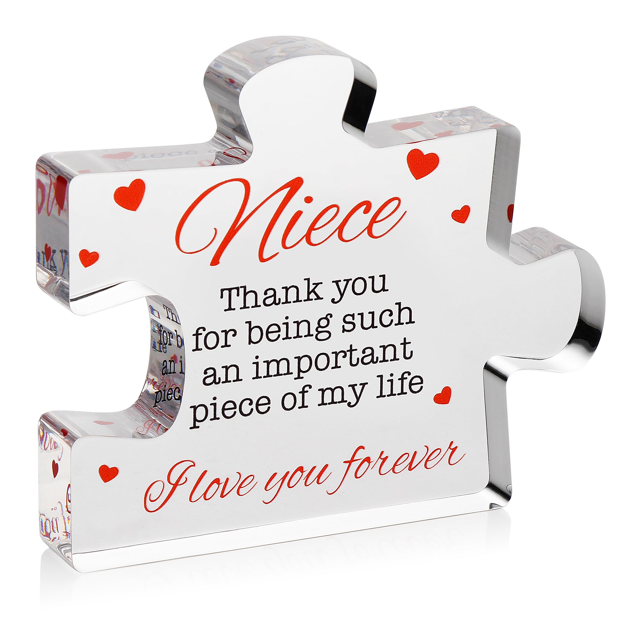 Engraved Acrylic Block Puzzle - Sentimental Gift for Her - Valentine's Day & Fiance Birthday Gift